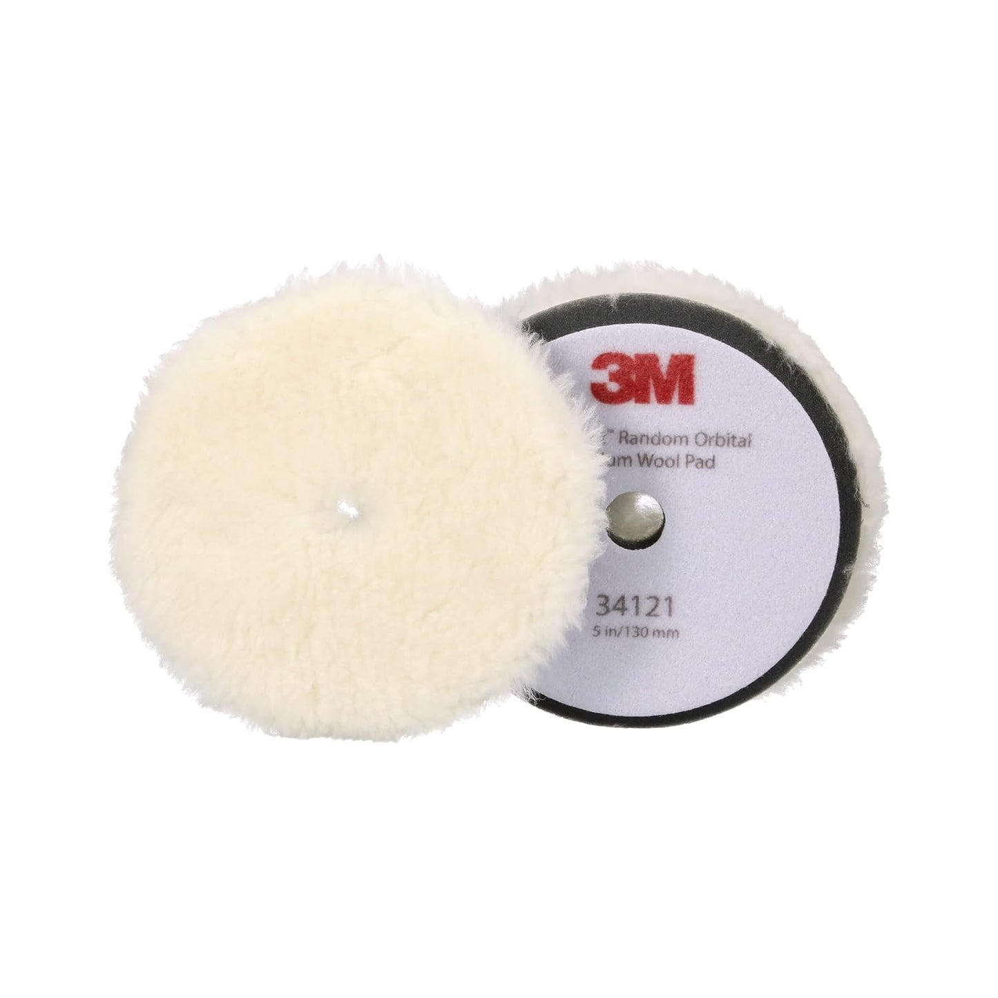 3M Perfect-It Random Orbital Coarse Wool Compounding Pad, 6"/150 mm, White, 34124, Orbital Pads for Automotive Compounding and Polishing