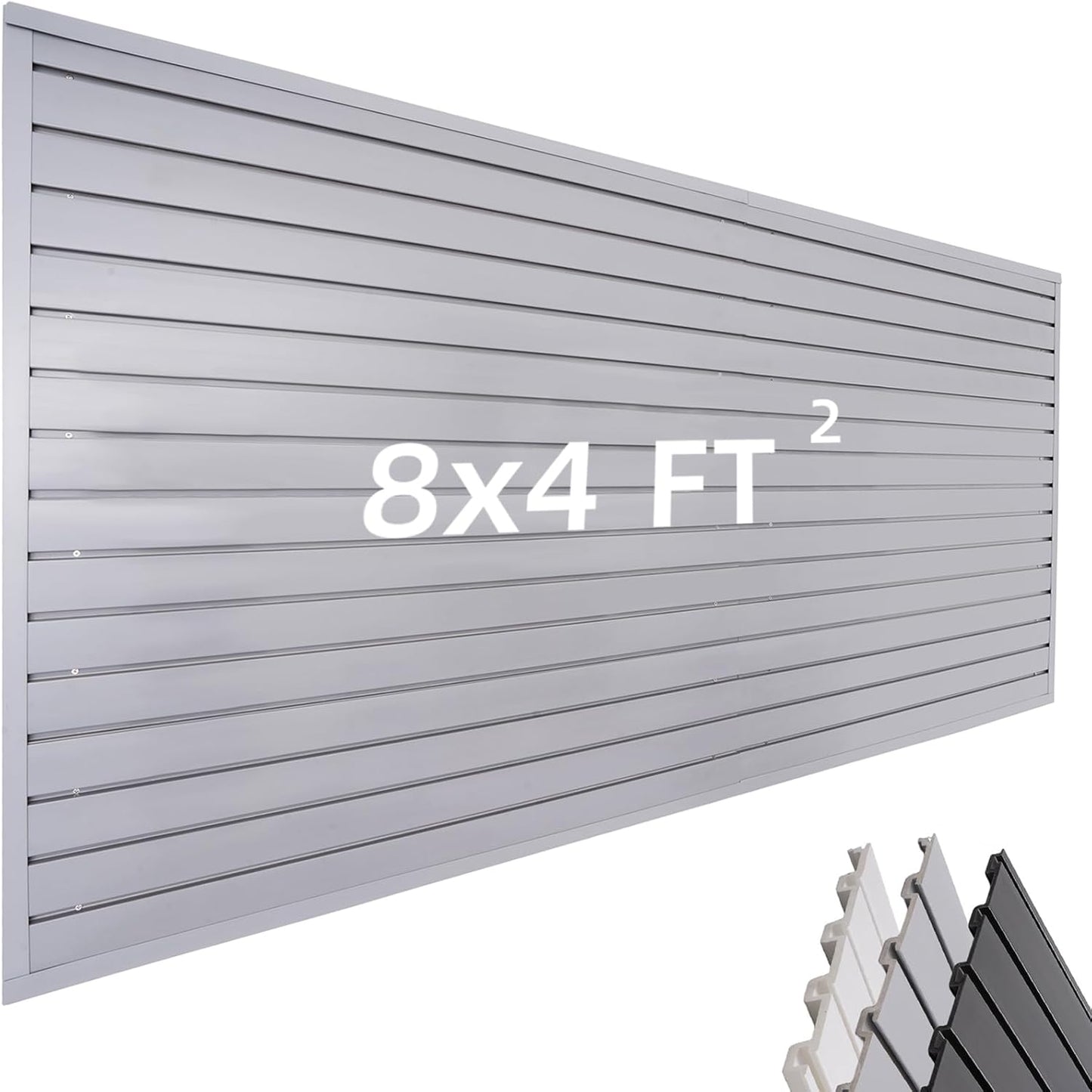 Slat Wall Paneling Garage Wall Organizer, Black Slatwall Panels 4'x8' Garage Tool Organizer Wall Mount Garage Slat Wall Storage Systems, Slat Board PVC Wall Panels Garage Storage Organization Product