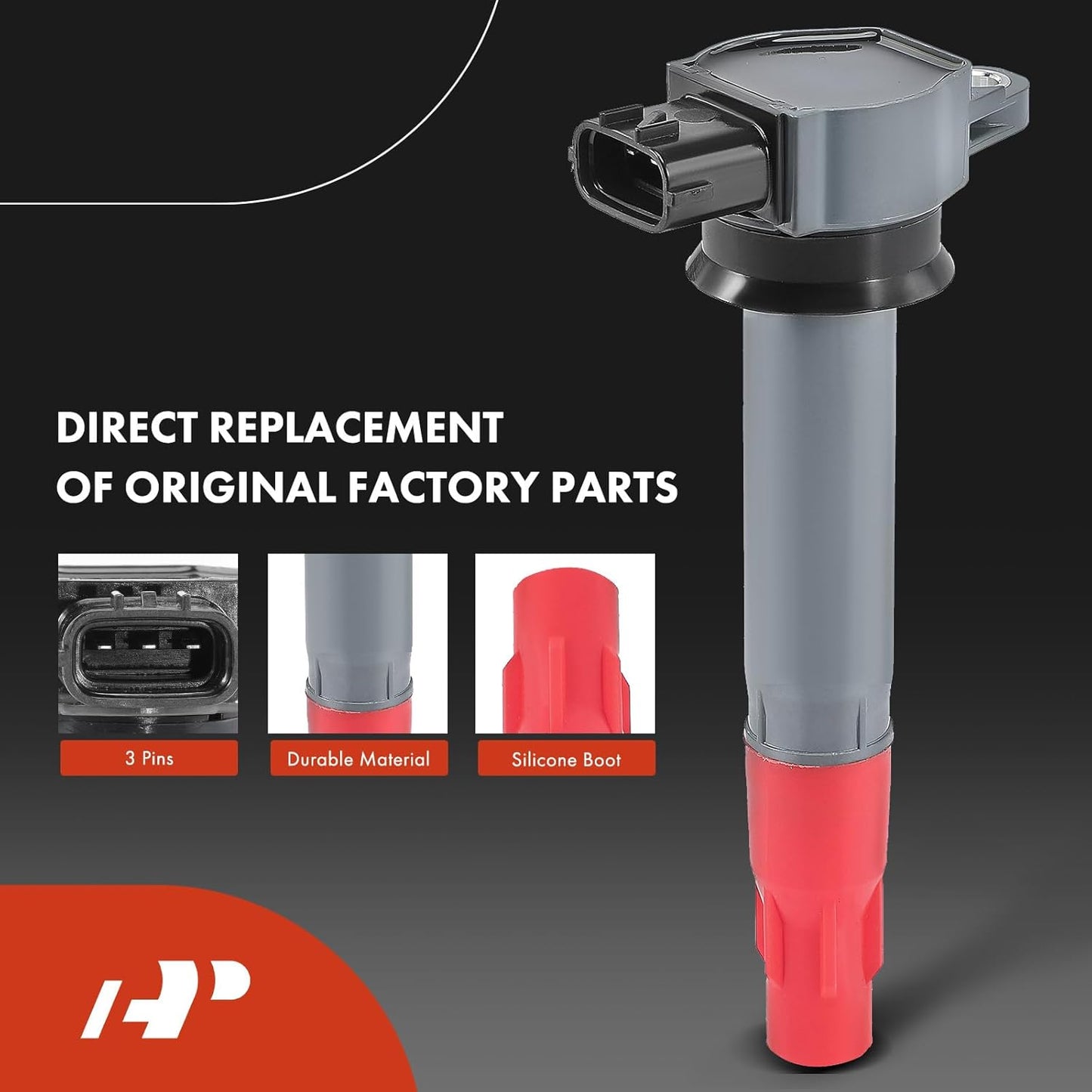 A-Premium Set of 4 Ignition Coil Pack and Iridium Spark Plugs Compatible with Mitsubishi Outlander 2010-2013, Lancer 2009-2010 2013-2015, 2.4L