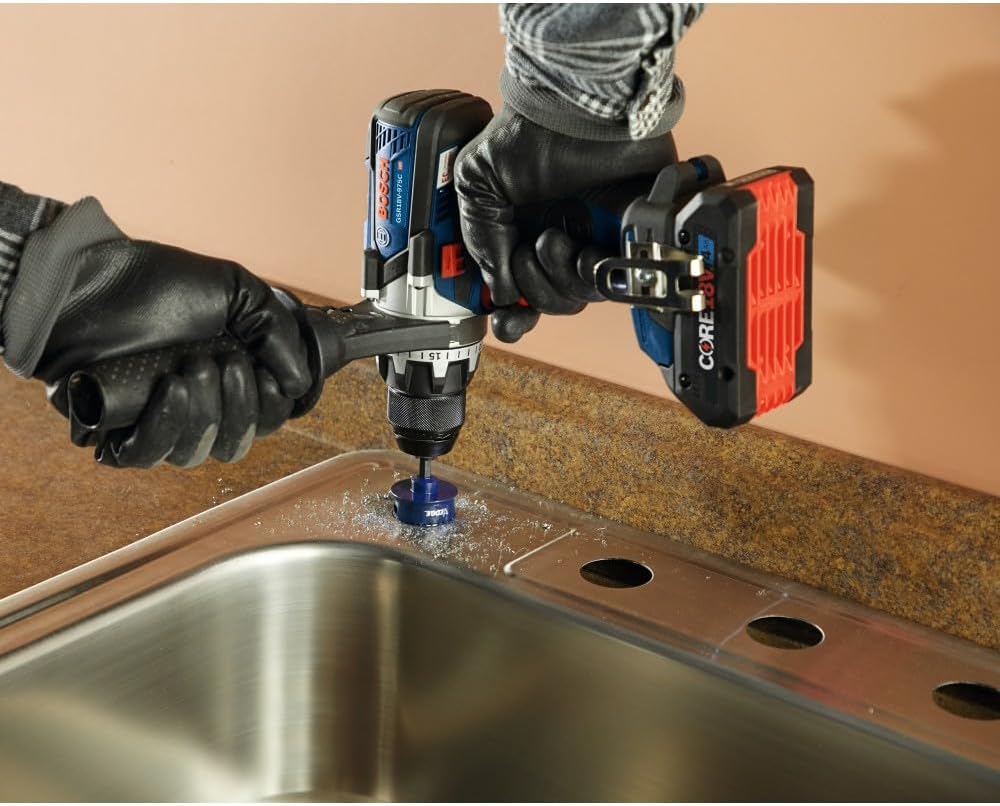 BOSCH GSR18V-975CB25 18V Brushless Connected-Ready 1/2 In. Drill/Driver Kit with (2) CORE18V 4 Ah Advanced Power Batteries