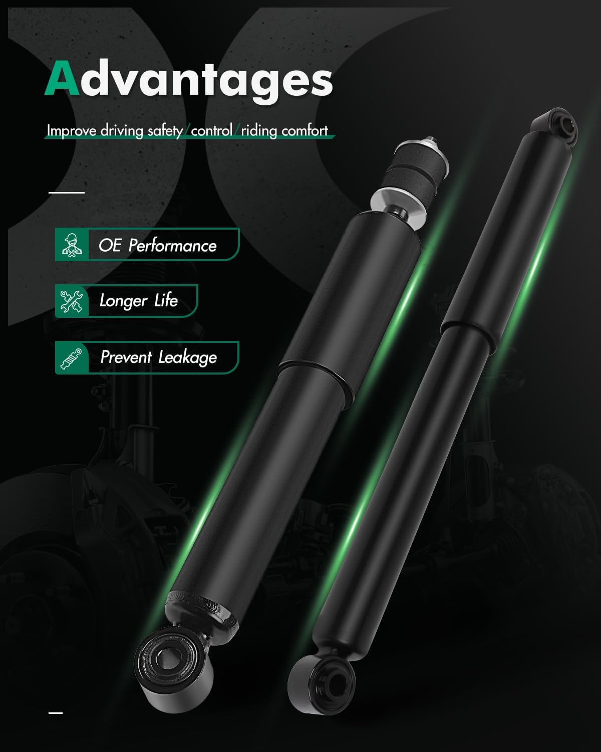 Shocks,SCITOO Front Rear Gas Struts Shock Absorber Fit for Chevy Silverado 3500,for Chevy Silverado 3500 HD/for GMC Sierra 3500 HD,for Chevy Suburban 2500,for GMC Sierra 3500,for GMC Yukon XL 2500