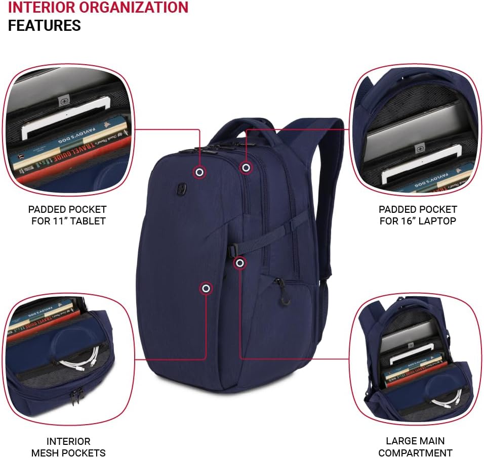 SwissGear VersaMax, Navy Heather, 18-Inch