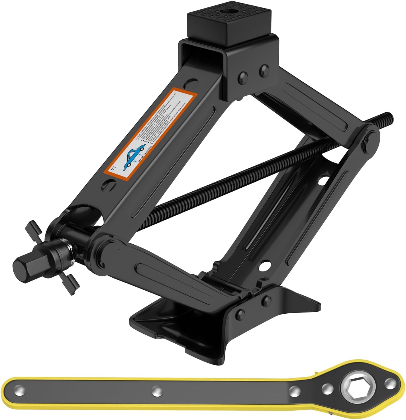 Universal Car Jack Kit Scissor Jack for Car 3 Ton 6614 LBS Spare Tire Changing Kit,Portable Tire Jack Repair Kit with Lug Wrench,Car Lifting Jack for Auto/SUV/MPV
