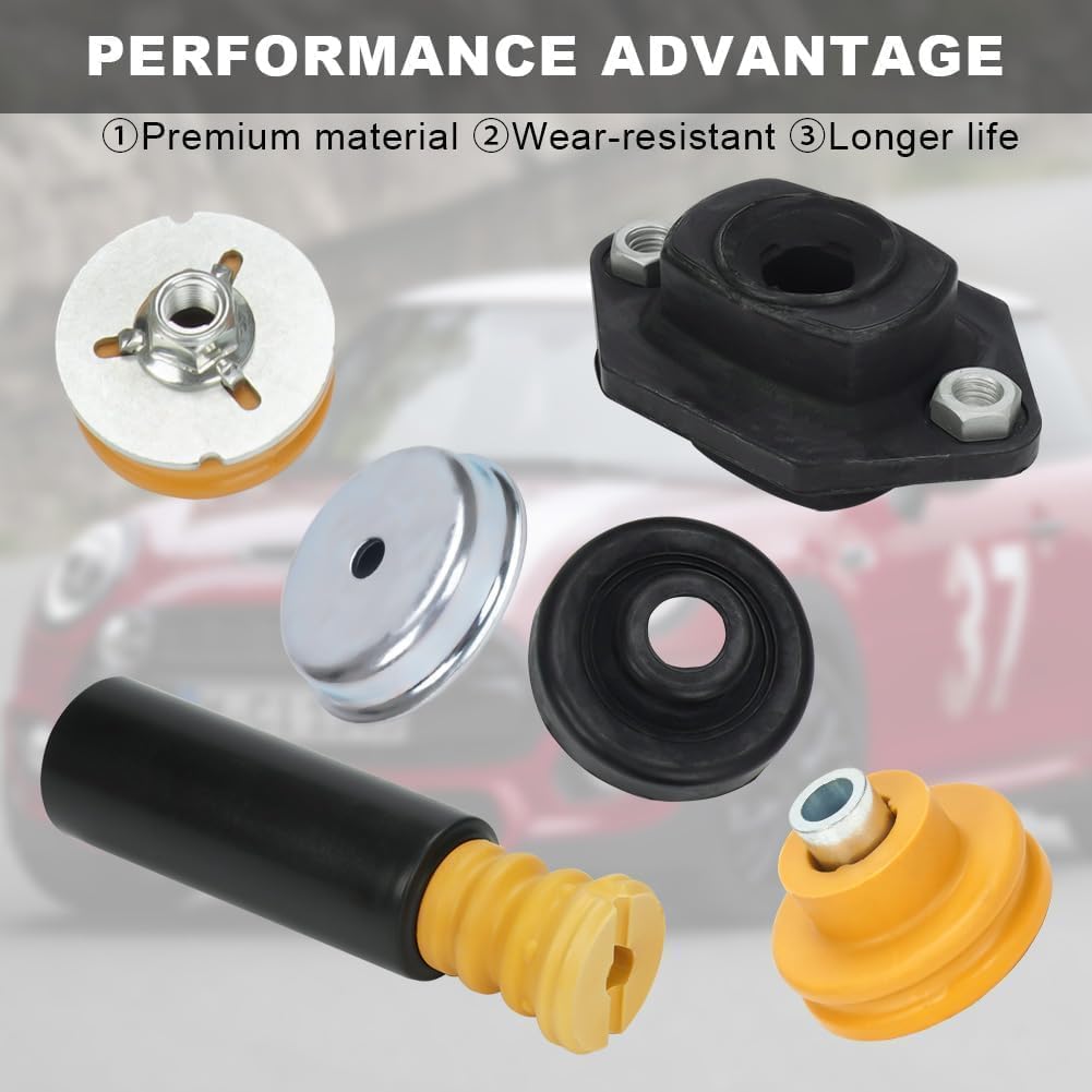 WayJun Rear Upper Lower Shock Mounts Grommets & Bump Stops Kit Compatible with Select BMW E82 E87 E90 E92 Models