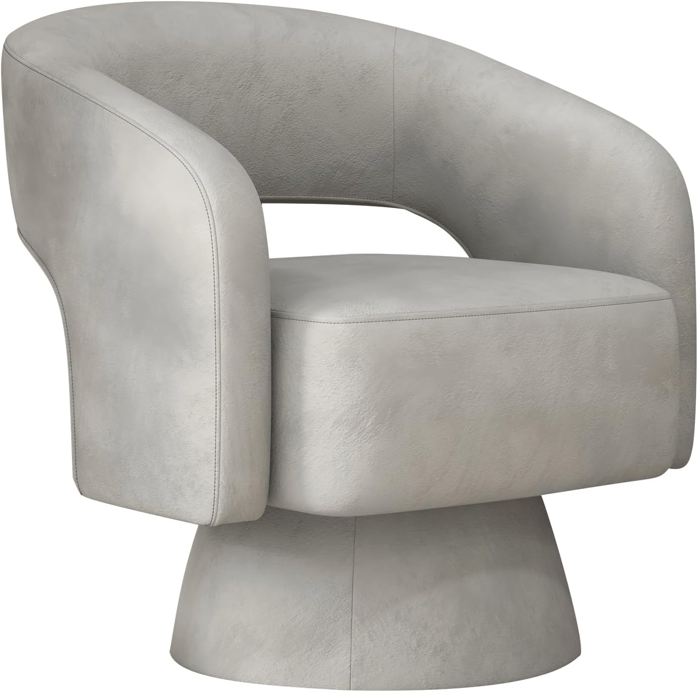 ANJ Swivel Accent Chair Set of 2, Modern Luxury Velvet Accent Chair, Comfy Round Armchiars, 360 Degree Swivel Barrel Chairs for Living Room, Bedroom Office, Grey