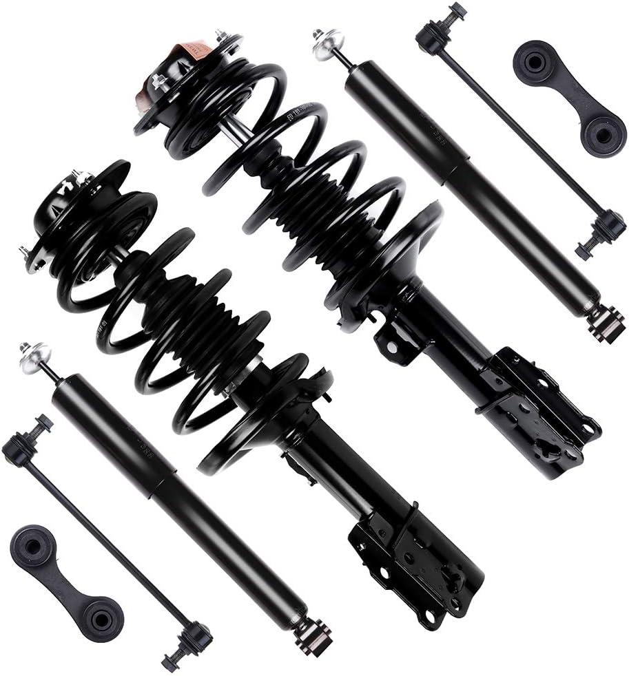 Struts Shock suspension kit for 2008-2012 for Chevrolet for Malibu struts 2005-2010 for Pontiac G6 Front Strut Spring Assembly Rear shock absorber Stabilizer Bar Link Kit 8 Pcs, 172199 172200