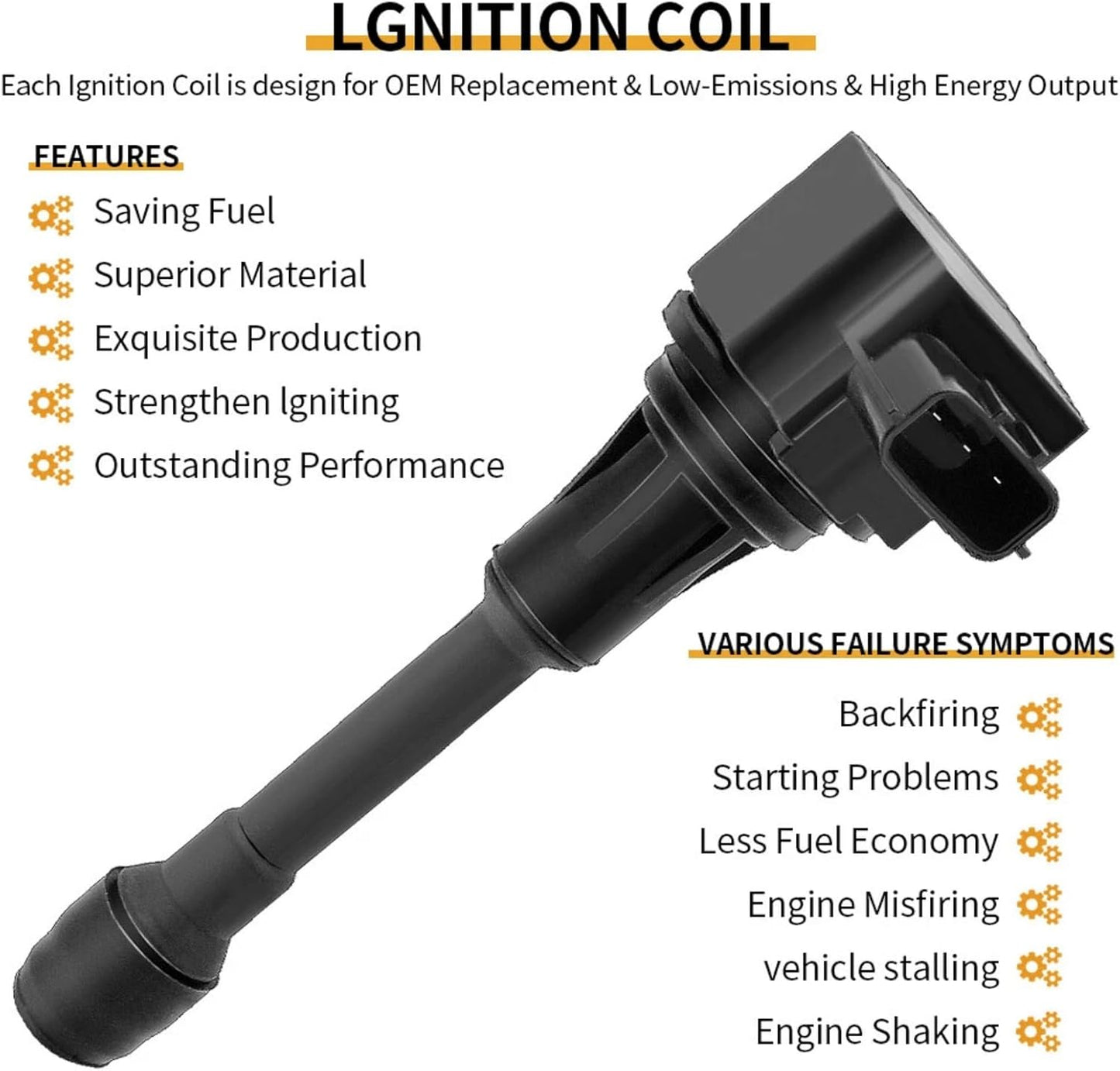 Set of 4 Ignition Coil Pack UF549 & 9029 Spark Plugs Compatible with Nissan Altima Cube Frontier NV200 Rogue Select Sentra Versa Note Suzuki Equator L4 1.6L 1.8L 2.0L 2.5L