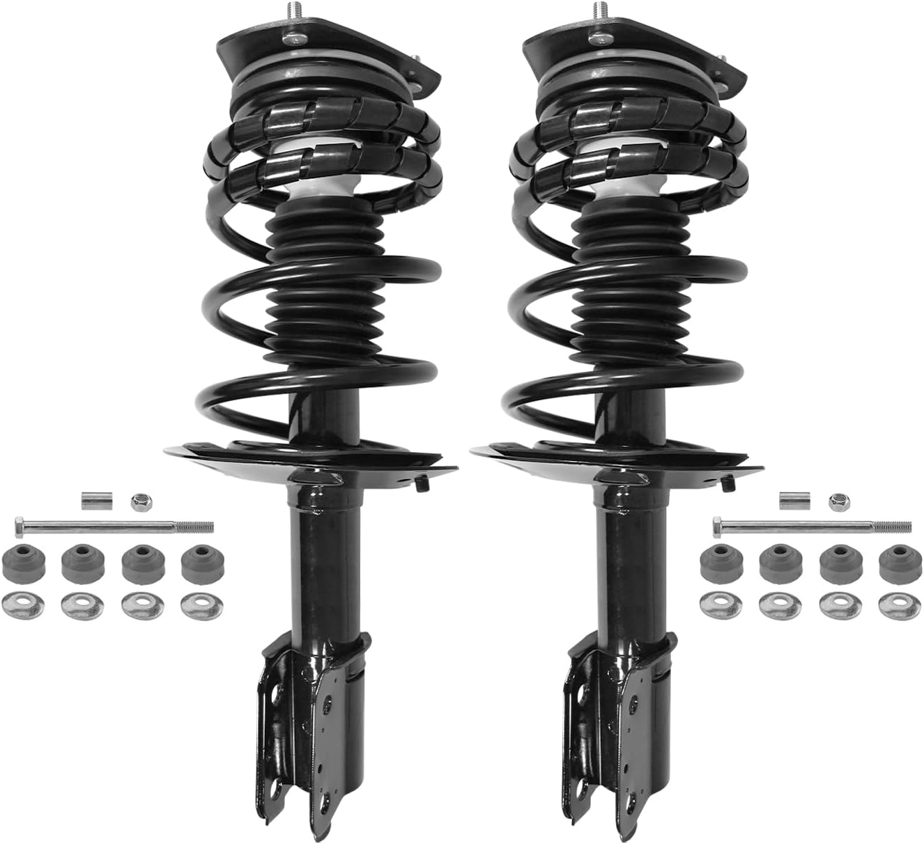 Front Pair Suspension Complete Struts & Springs with Sway Bar Link Kit Replacement for 2000-2013 Chevrolet Impala FWD