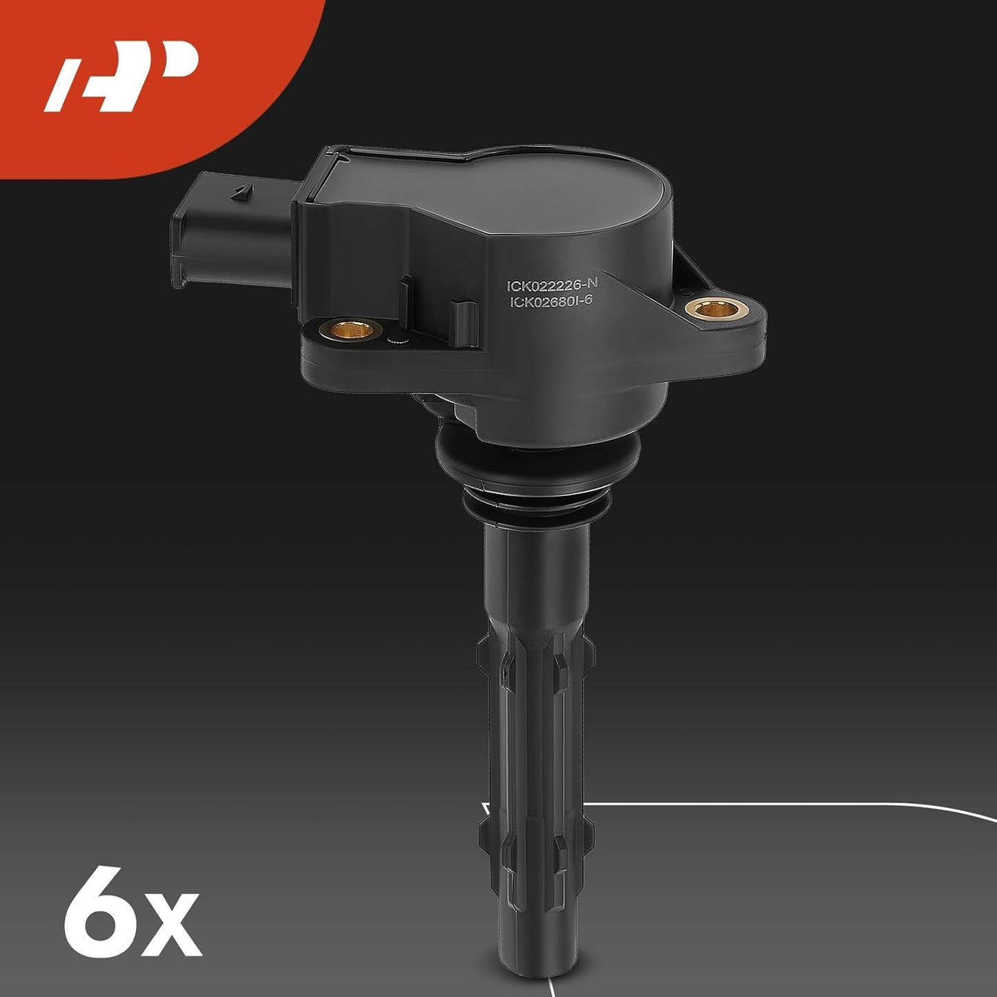 A-Premium Set of 6 Ignition Coil Pack and Iridium Spark Plugs Compatible with Mercedes-Benz C230 C250 C280 E280 E300 E350 & Dodge Freightliner Sprinter 2500 3500