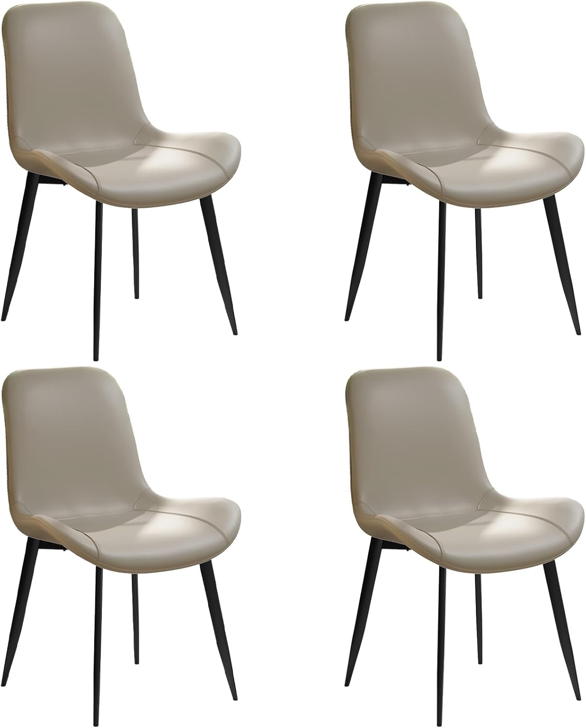 Sofa Chair Set of 2, Modern Desk Chairs, Kitchen Dining Chair with Metal Legs for Home Office, Bedroom & Living Room