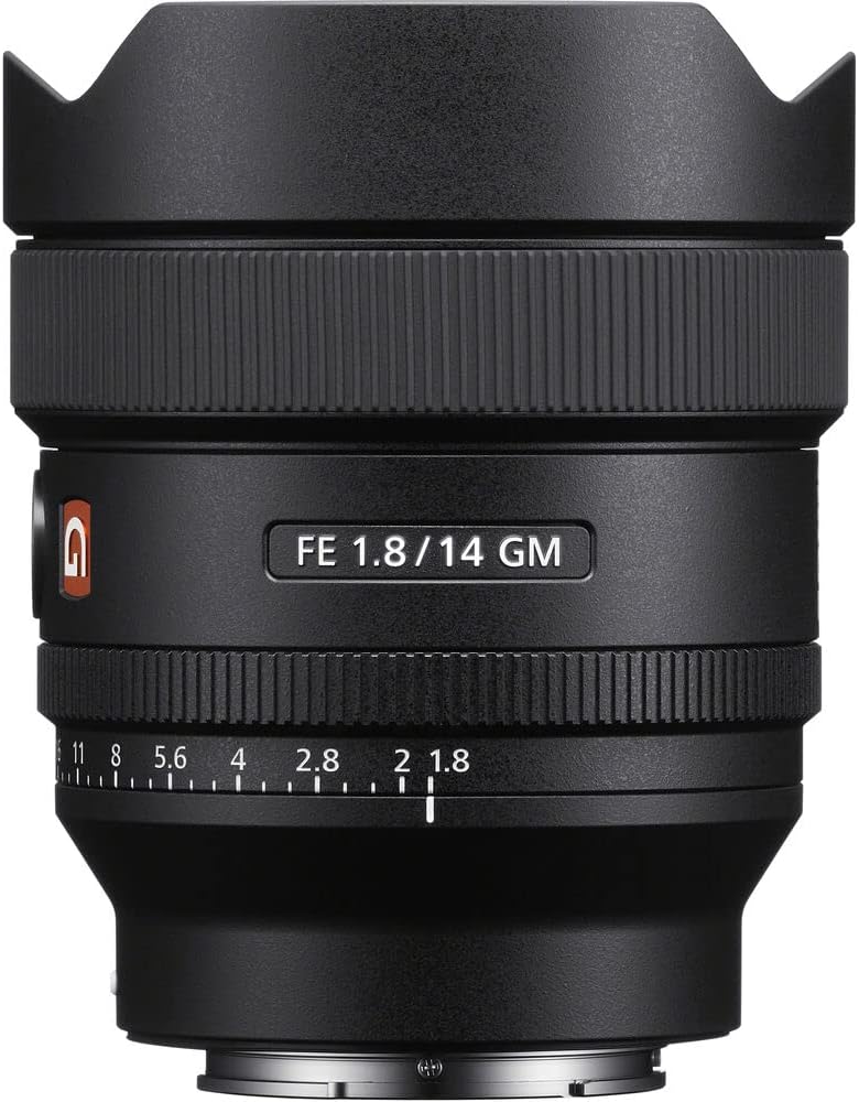 Sony FE 14 mm F1.8 GM Ultra-Wide Prime Lens (SEL14F18GM) G Master Optics, Bright F1.8 Aperture | Backpack, 64GB Card, Card Reader, Flex Tripod, Cap Keeper, Cleaning Kit, Hand Strap, and More