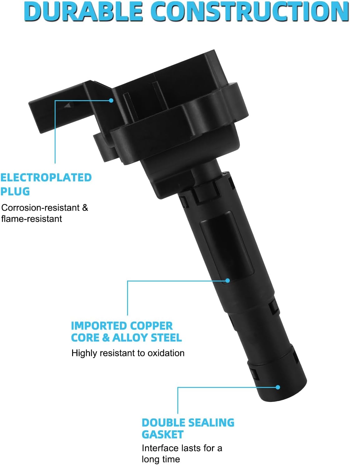 Set of 4 UF658 Ignition Coil Pack (1.8T L4) For Mercedes Benz C250 SLK250 2012-2015,C230 2003-2005,Replace # IC761 A0001502580 GN10552