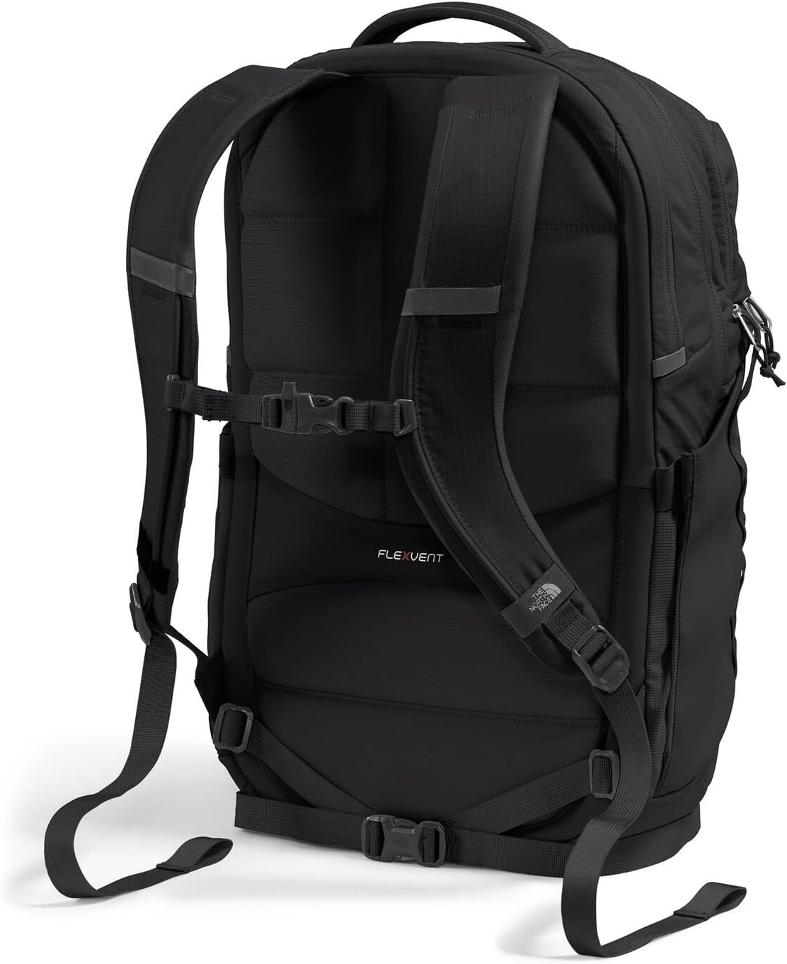 THE NORTH FACE Women's Surge Commuter Laptop Backpack | Everyday Travel Bag with 16" Laptop Sleeve, Water-Repellent Finish, Women-Specific Fit, TNF Black/TNF Black-NPF, One Size