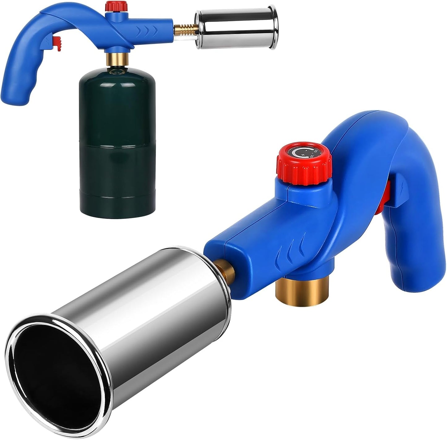 Semlos Propane Torch Head, Powerful Flame Thrower Gun, Adjustable Charcoal Lighter, Searing Torch for BBQ, Camping, Welding (Propane Tank Not Included)