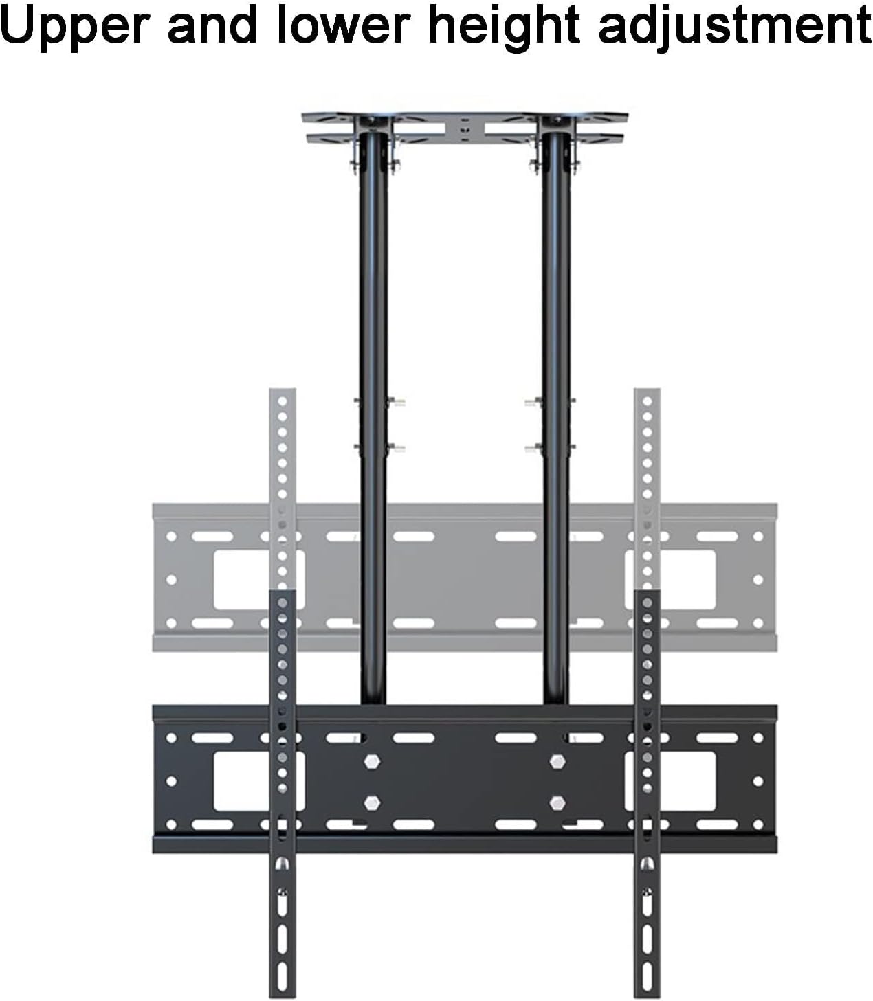 Adjustable Ceiling TV Mount Bracket,2 Post Single Sn TV Mount,Tilt TV Mount for 40-80 Inch TVs,Ceiling Mount, Max 600x400mm,0.84,1.4m