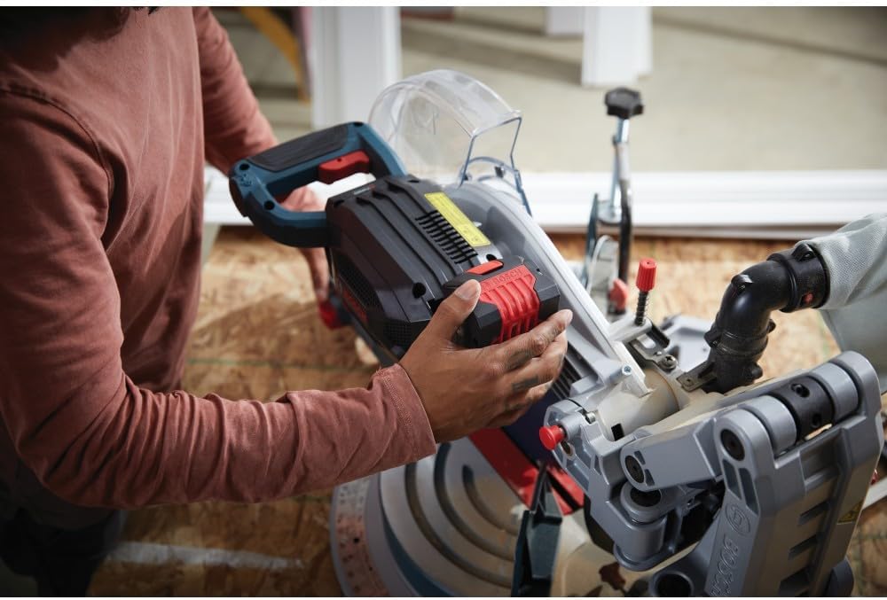 BOSCH GCM18V-12GDCN14 PROFACTOR™ 18V 12 In. Dual-Bevel Glide Miter Saw Kit with (1) CORE18V® 8 Ah High Power Battery