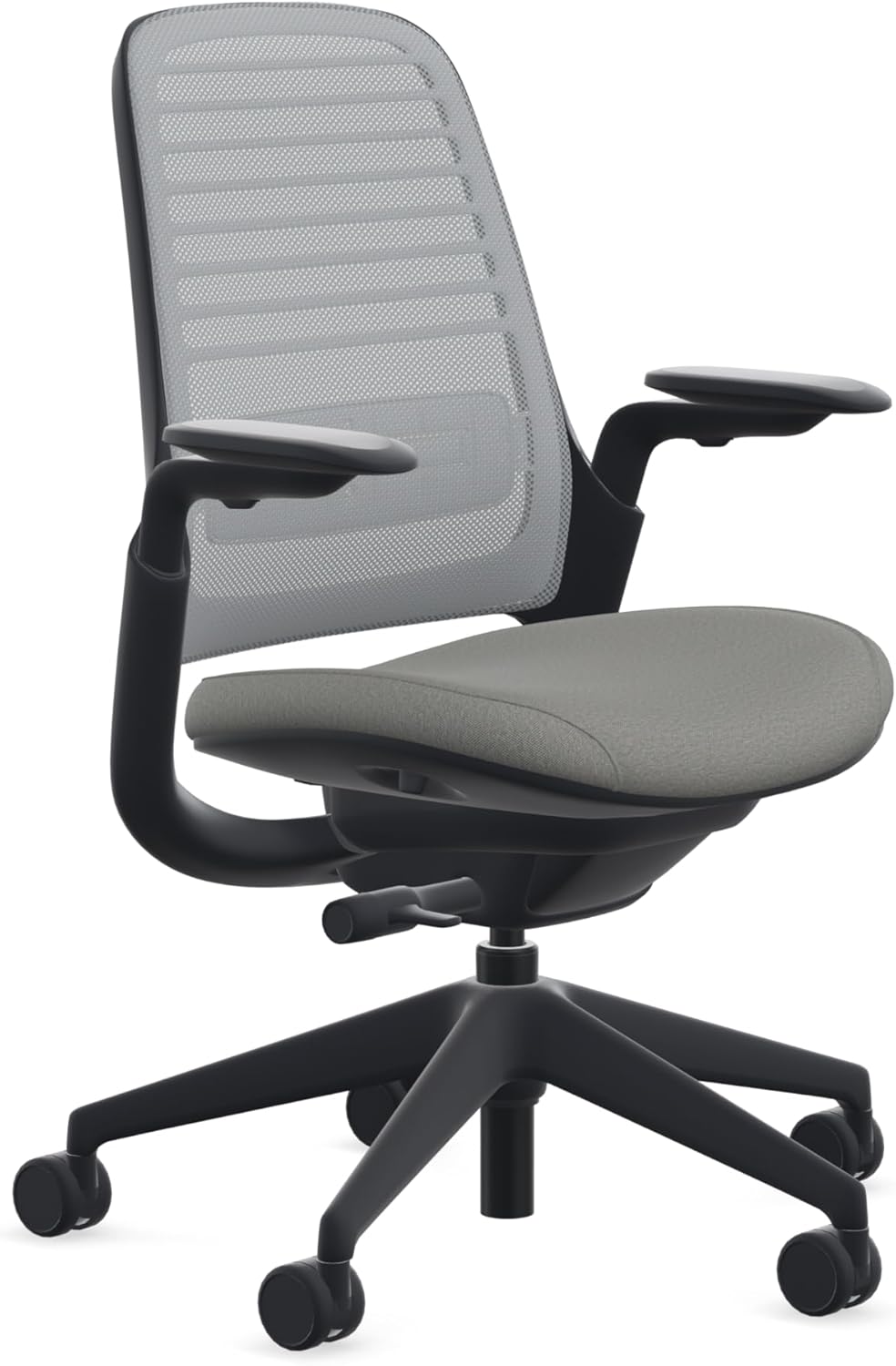 Steelcase Series 1 Office Chair - Ergonomic Work Chair with Wheels for Carpet - Helps Support Productivity - Weight-Activated Controls, Back Supports & Arm Support - Easy Assembly - Graphite