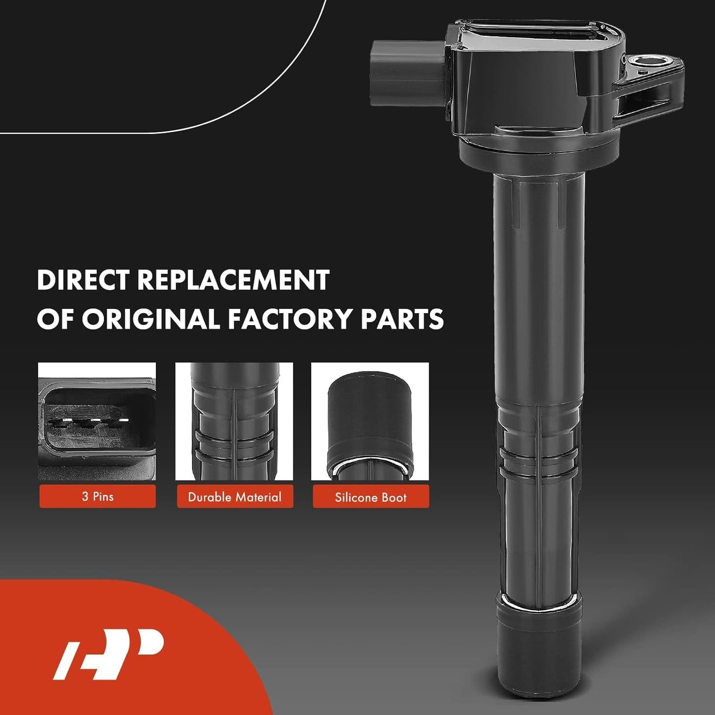 A-Premium Set of 4 Ignition Coil Pack and Iridium Spark Plugs Compatible with Acura TSX 2004 2005 2006 2007 2008 2.4L