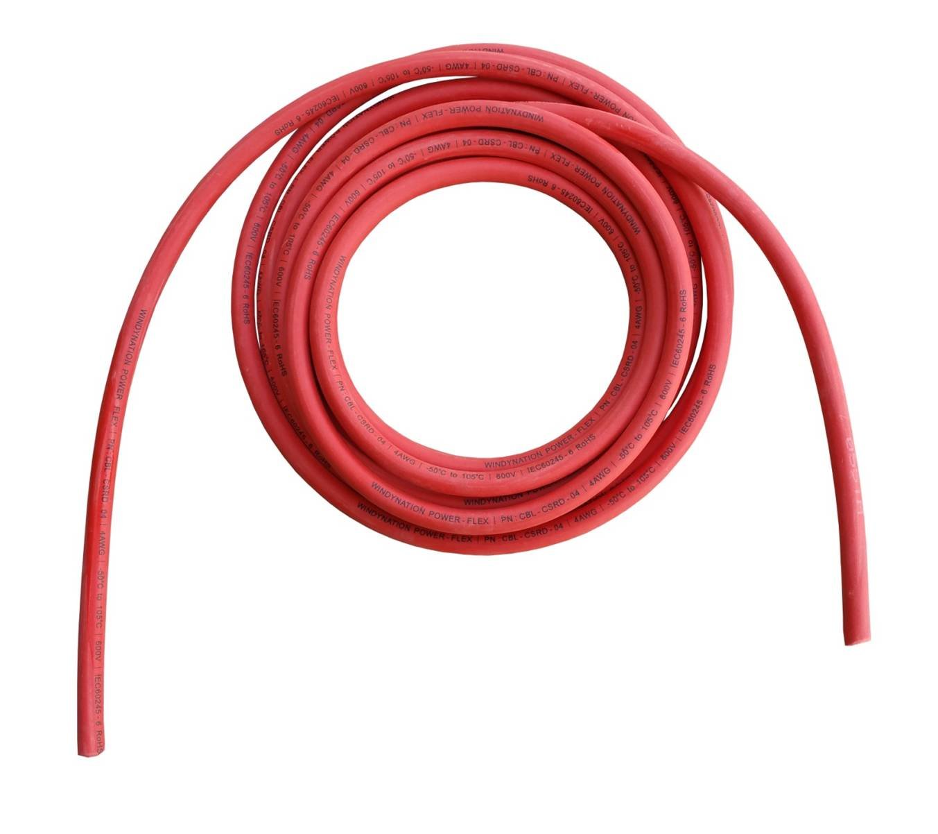 6 Gauge 6 AWG 25 Feet Red Welding Battery Pure Copper Flexible Cable Wire - Car, Inverter, RV, Solar by WindyNation