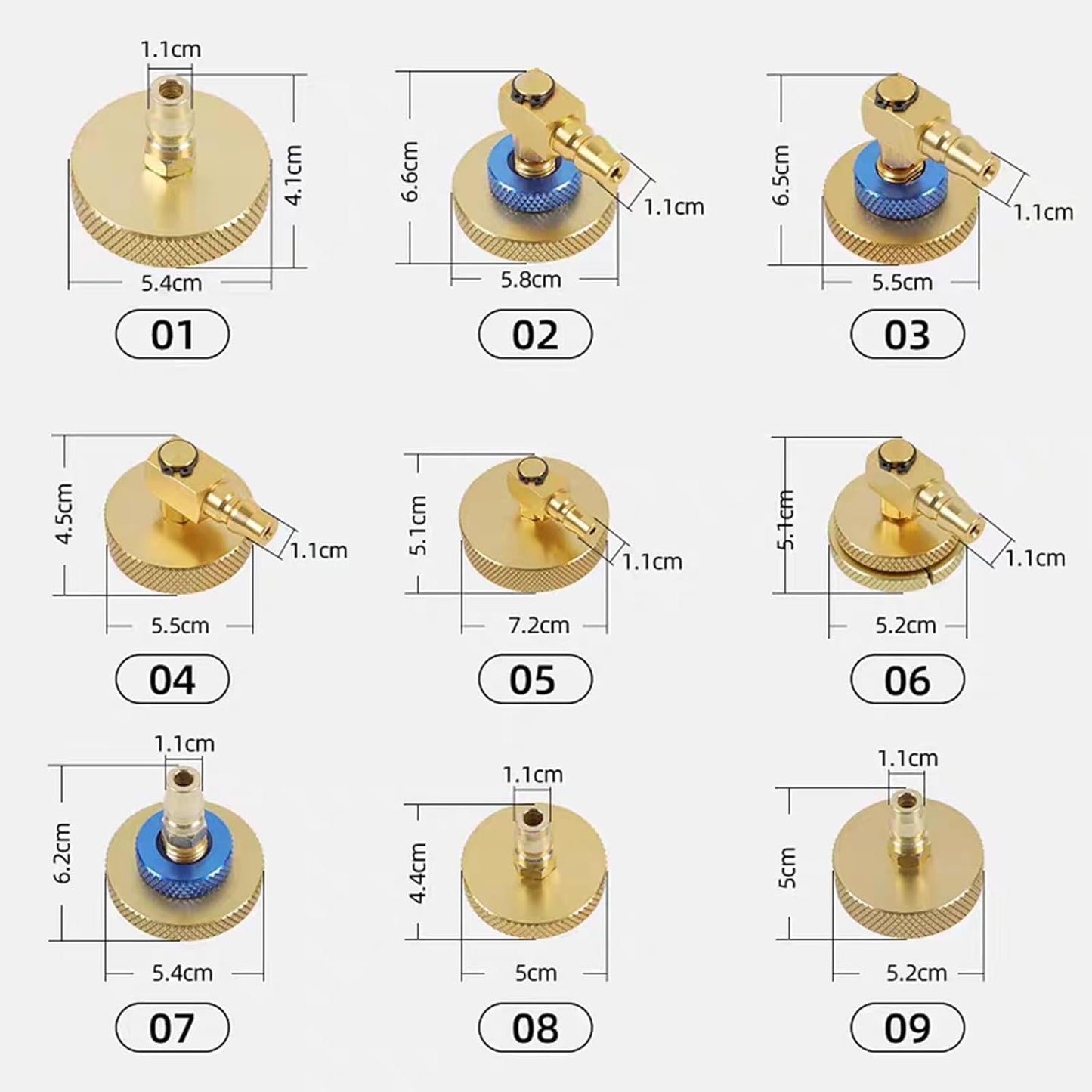 17 Pcs Master Cylinder Bleeder Kit, Brake Fluid Bleeder Adapter Kit,Aluminum Material,Brake Pressure Bleeding Set with Quick Connector, for Most Vehicles