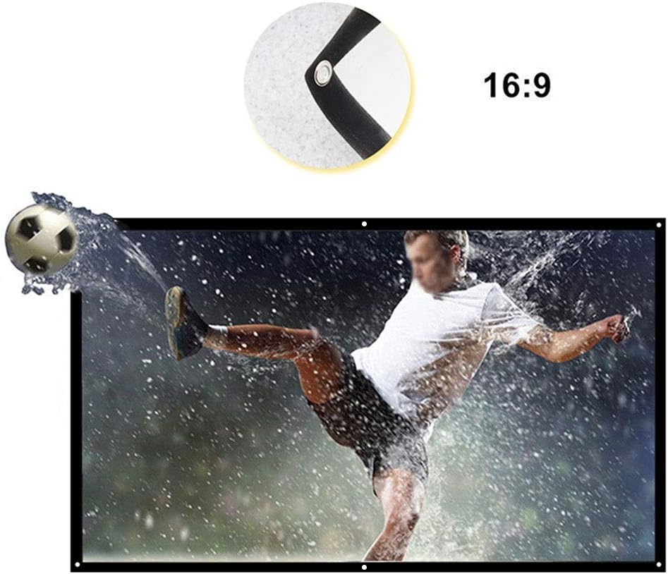 60/72/84/100/120 inch Projector Screen 16:9 White Dacron Diagonal Video Projection Screen Wall Mounted for Home Theater Movie(120 inch)