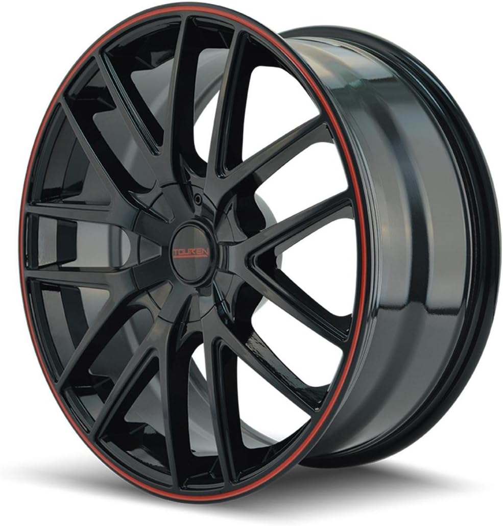 Touren TR60 3260 Wheel with Black Finish with Red Ring (16x7"/5x100mm)