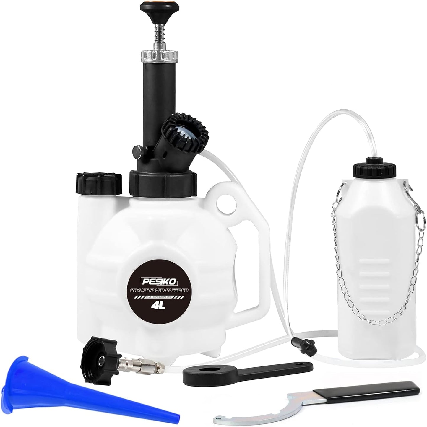 4L Vacuum Brake Bleeder Kit, Pneumatic Fluid Extractor Pump One Person, Oil Changer Vacuum Fluid Extractor for Automotive Fluids Vacuum Evacuation