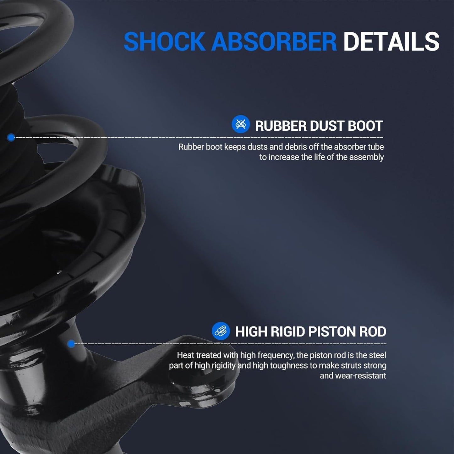 Autoround Front Complete Quick Struts Shock Coil Spring Assembly Compatible with Honda Element 2003-2011 Repalcement 172136 172135