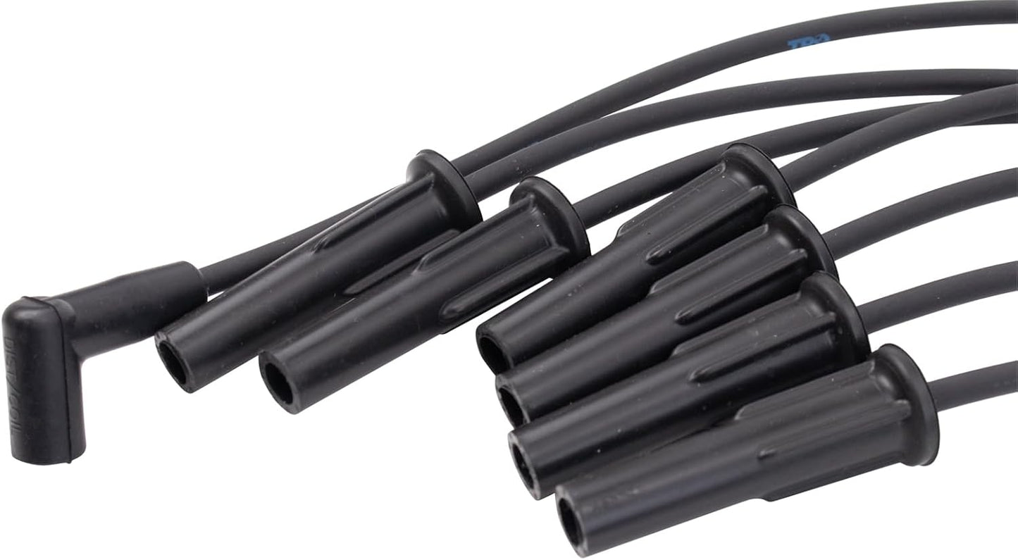 TRQ Ignition Kit Spark Plugs Wire Set Compatible with 1987-1990 Jeep Cherokee Comanche Wagoneer