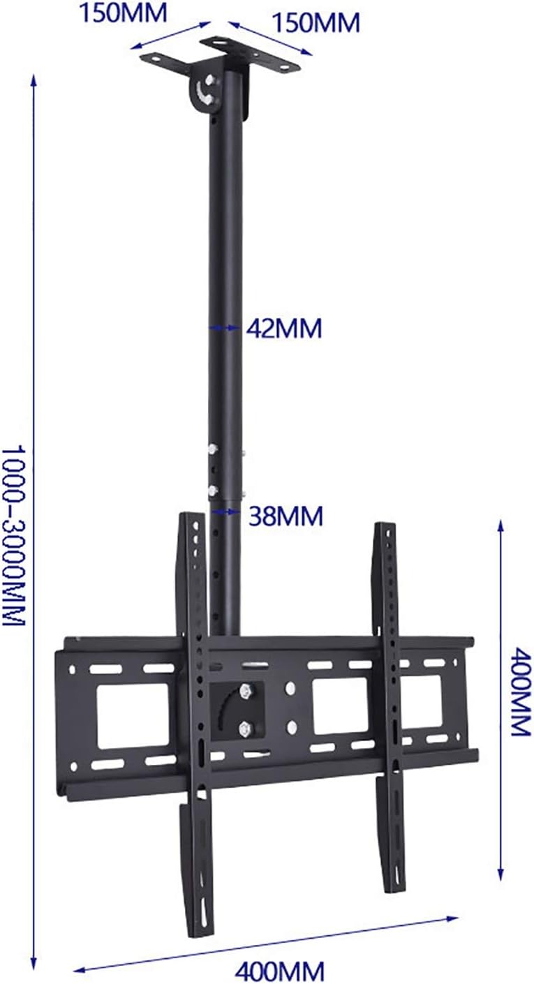 TV Stand,Tv Wall Mount Adjustable Ceiling TV Mount Bracket, Swivel and Tilt TV Mount Fit Most LCD Flat Sn and Curved TVs, with Loading 170 Lbs, Mount On Ceilings (2m)
