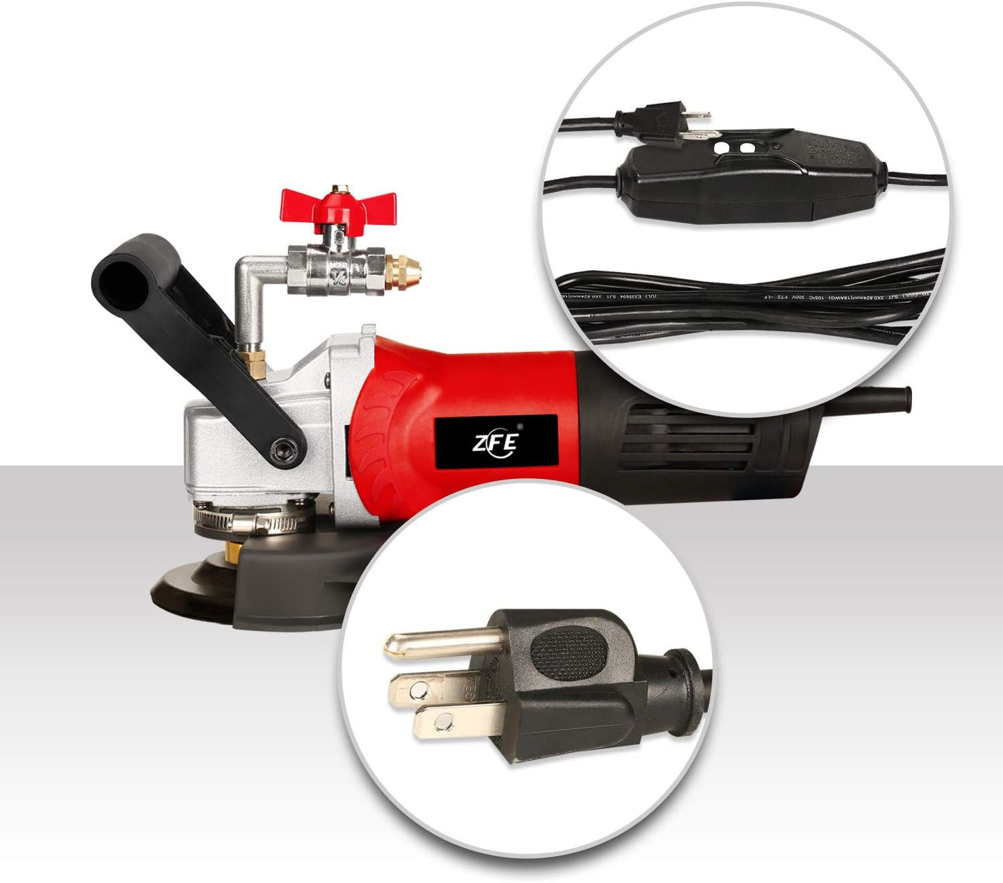 800W/110V Variable Speed 4'' Wet Polisher / Grinder & Granite Diamond Polishing Pads Concrete Polisher Stone Polisher for Granite/Marble/Concrete/Stones