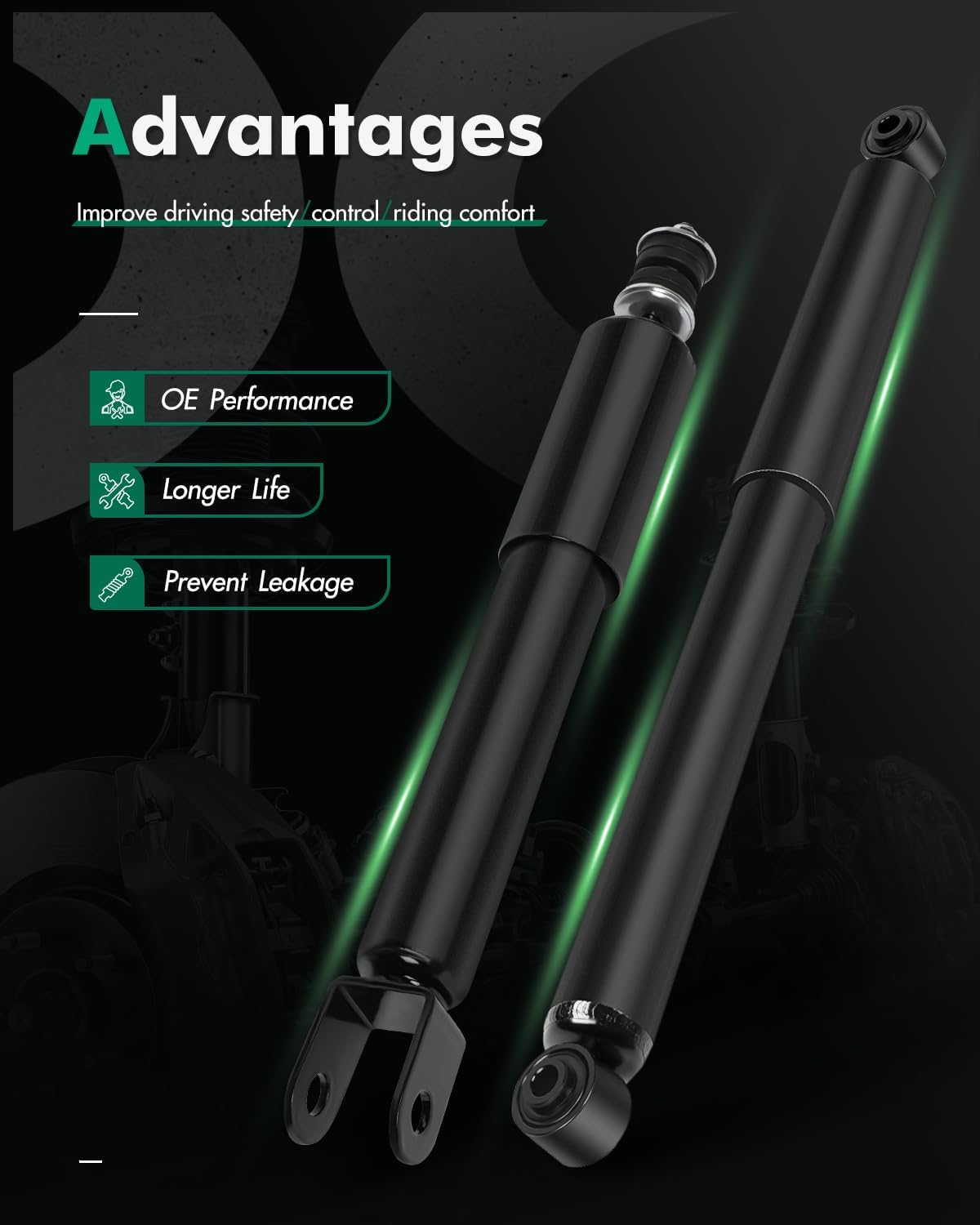 4WD - Shocks for Silverado/for Sierra (Front Rear, 4Pcs), SCITOO Shocks Absorbers Set fit for 1999-2005 2006 for Chevy Silverado 1500,1999-2008 for GMC Sierra 1500 344381 37151 344386 37152 Struts
