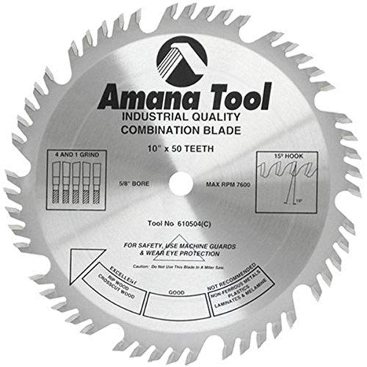 Amana Tool - 612604 Carbide Tipped Combination Ripping & Crosscut 12" Dia x 60T 4+1