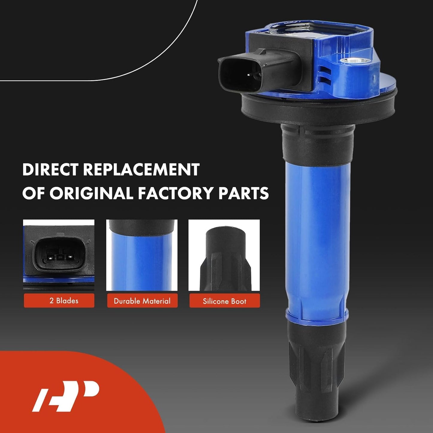 A-Premium (Blue) Set of 12 Ignition Coil Pack and Iridium Spark Plugs Compatible with Ford F-150 F150, Explorer, Edge, Transit-150, Transit-250, Transit-350, Transit-350 HD & Lincoln MKZ & Mazda CX-9