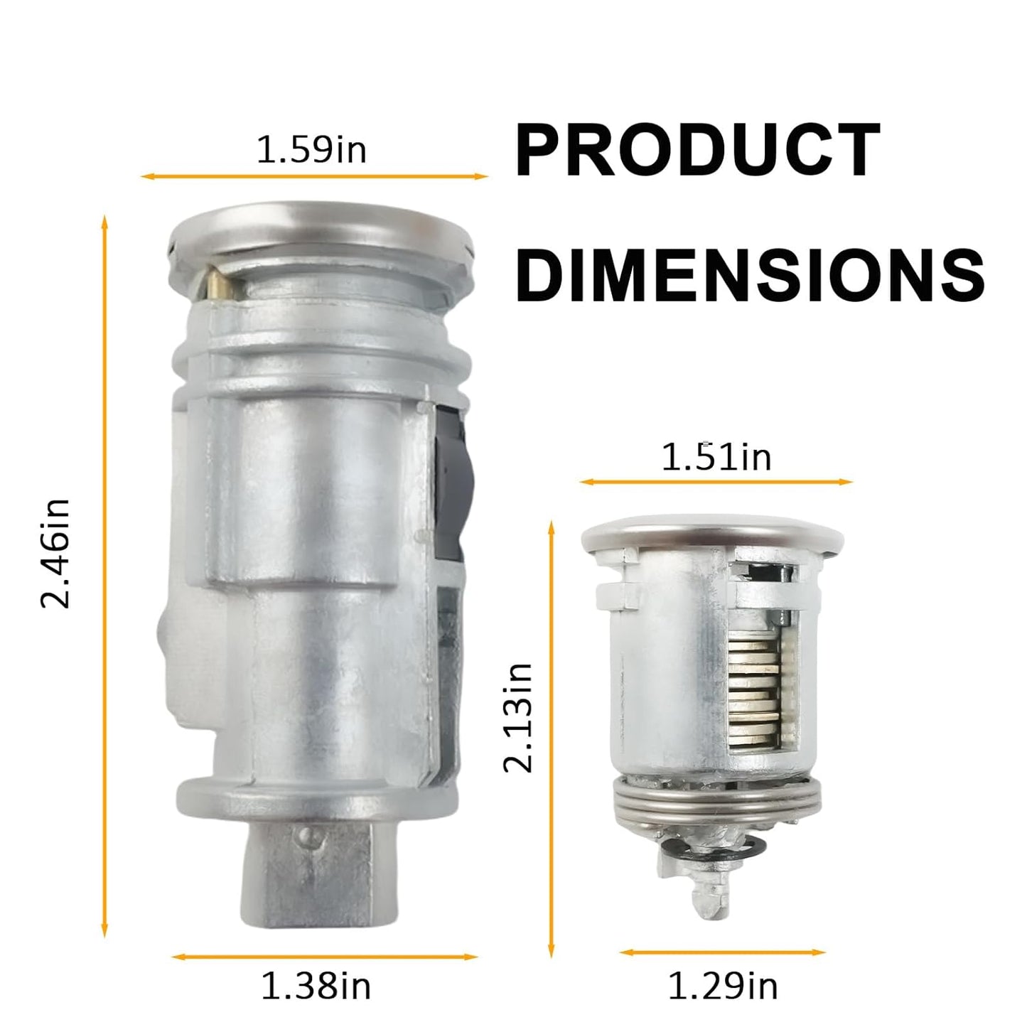 5003843AB Ignition Lock Cylinder & 4746311 Door Lock Cylinder with 2 Keys Compatible with Jeep Wrangler TJ Cherokee XJ 1998-2001, Replace# 703719 68001713AA DL4815 DL6946