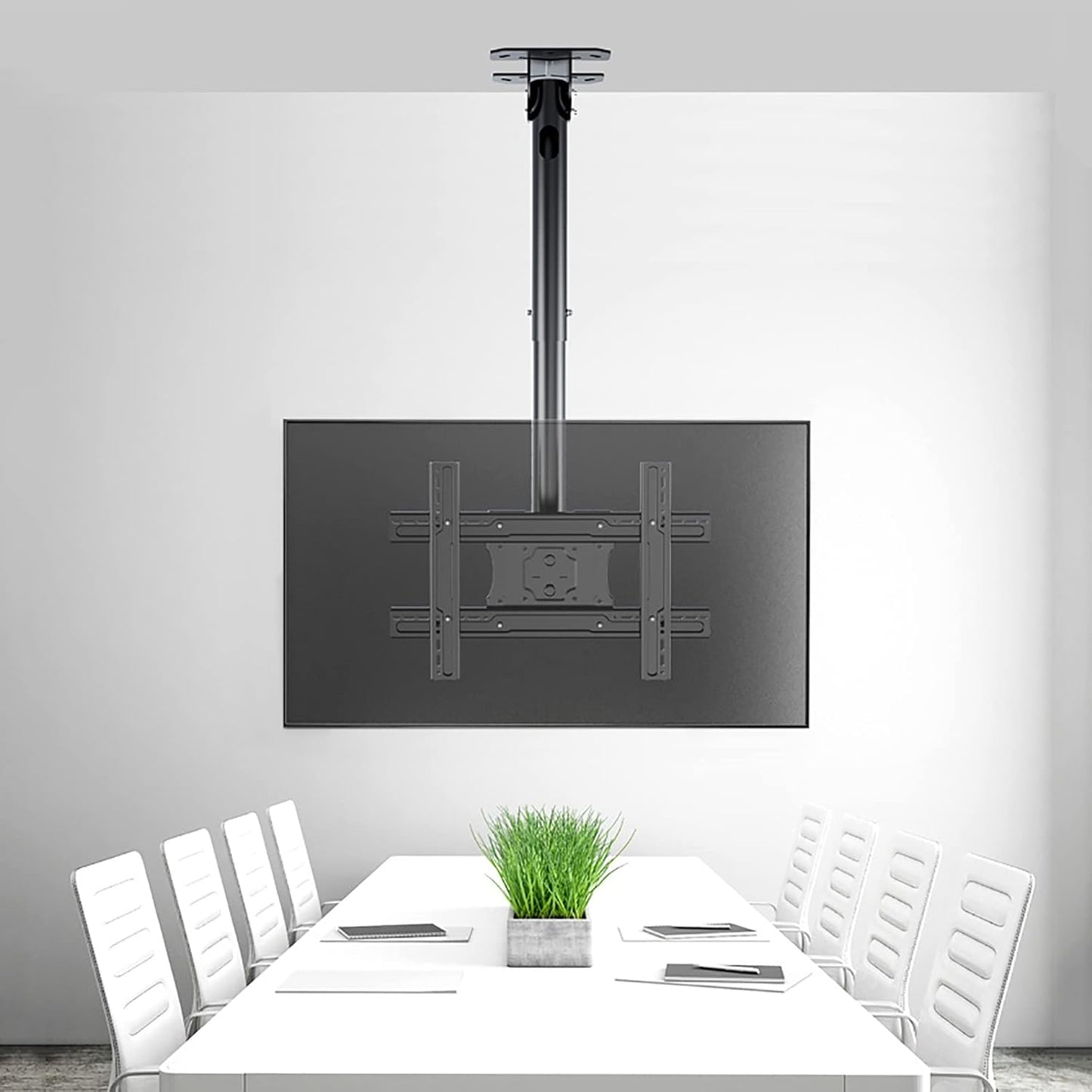 Universal TV Stand TV Ceiling Mount, Ceiling TV Bracket for 32-75 Inch TVs Up to 60kg\/132 Lbs, Full Motion Height Adjustable Swivel Tilting Bracket (Size : 2m) (OneColor 2m)