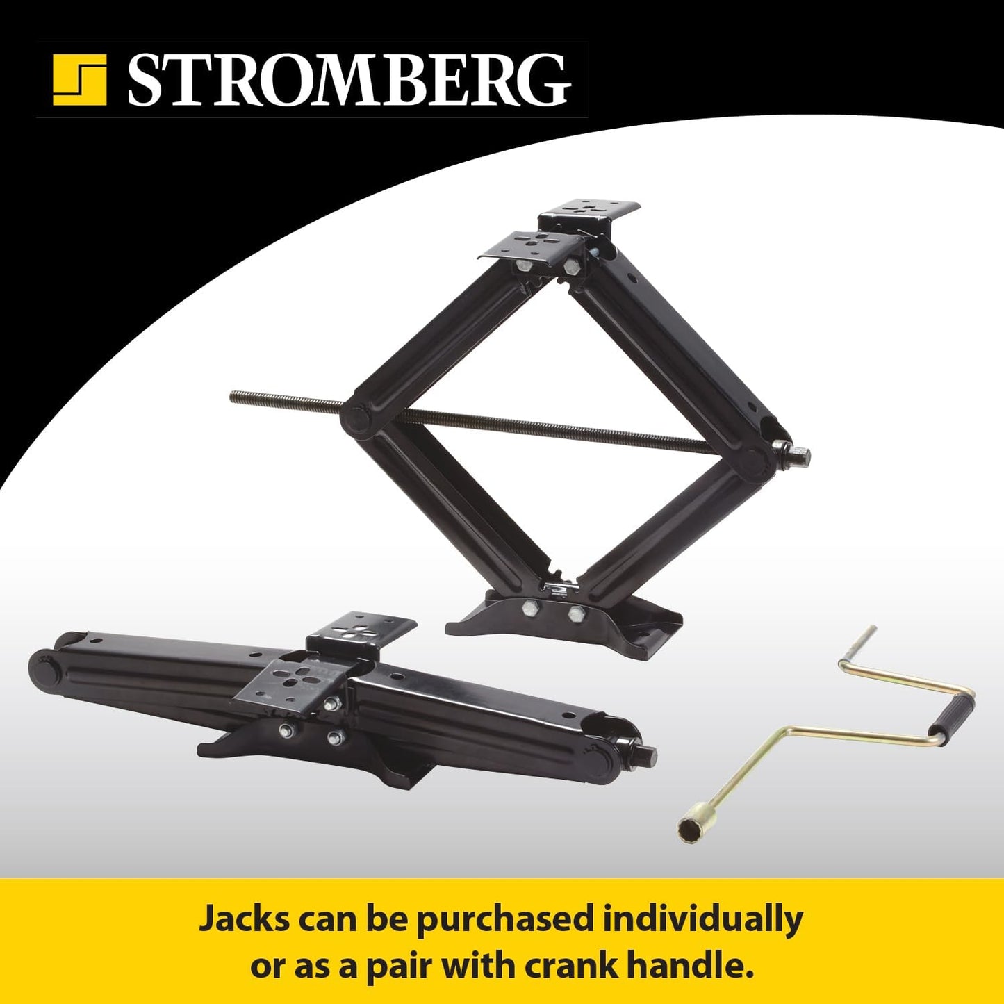 Stromberg Carlson JSC-24 Scissor Jack - 24" Scissor Stabilizer Jack for RV - Trailer Jack - Heavy Duty Scissor Jack Lifts and Levels 5000 lbs - 1 Pack Jack only