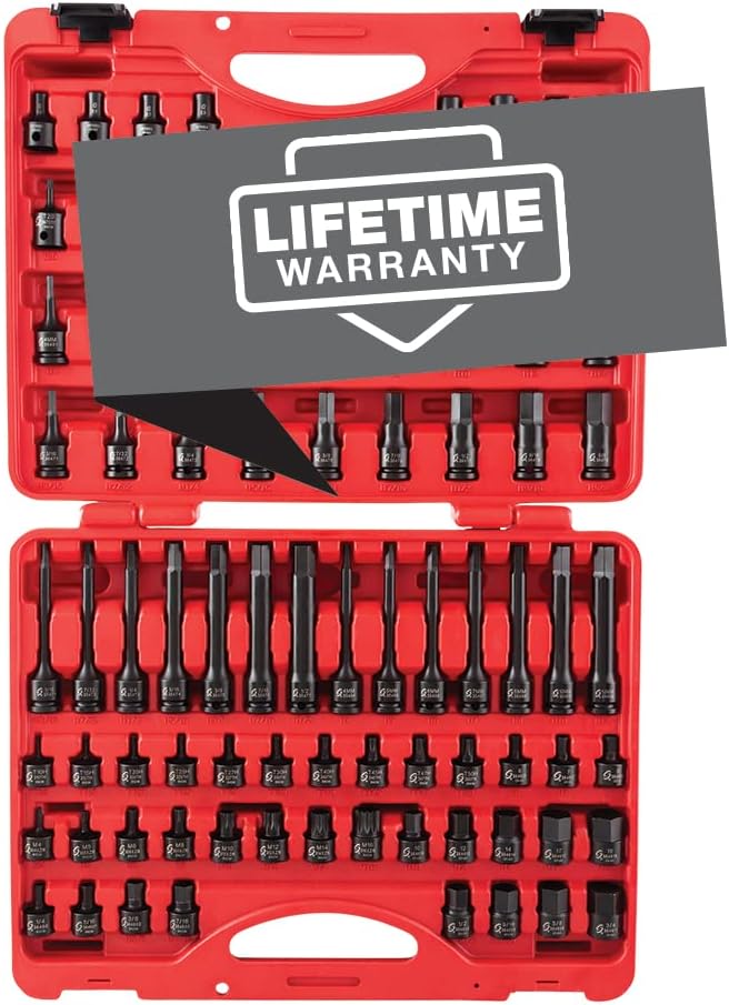 SUNEX TOOLS 1874 1/4" Drive Master Fractional and Metric Impact Sockets Set