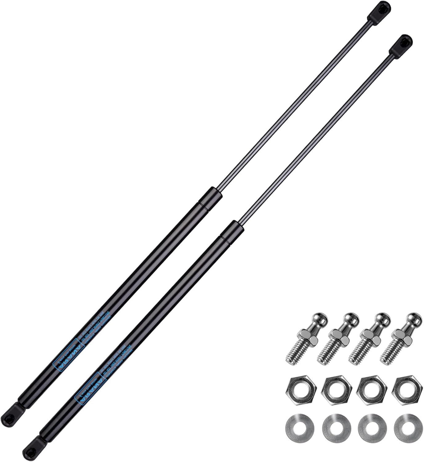 ARANA SF280M300 28 inch 300Lb Gas Struts Spring Shocks 28 inch 1335N Lift Support for Super Heavy-Duty Sled Trailer Tonneau Cover Trap Door Murphy Bed Truck Cover with 13mm Ball Sockets, Set of 2