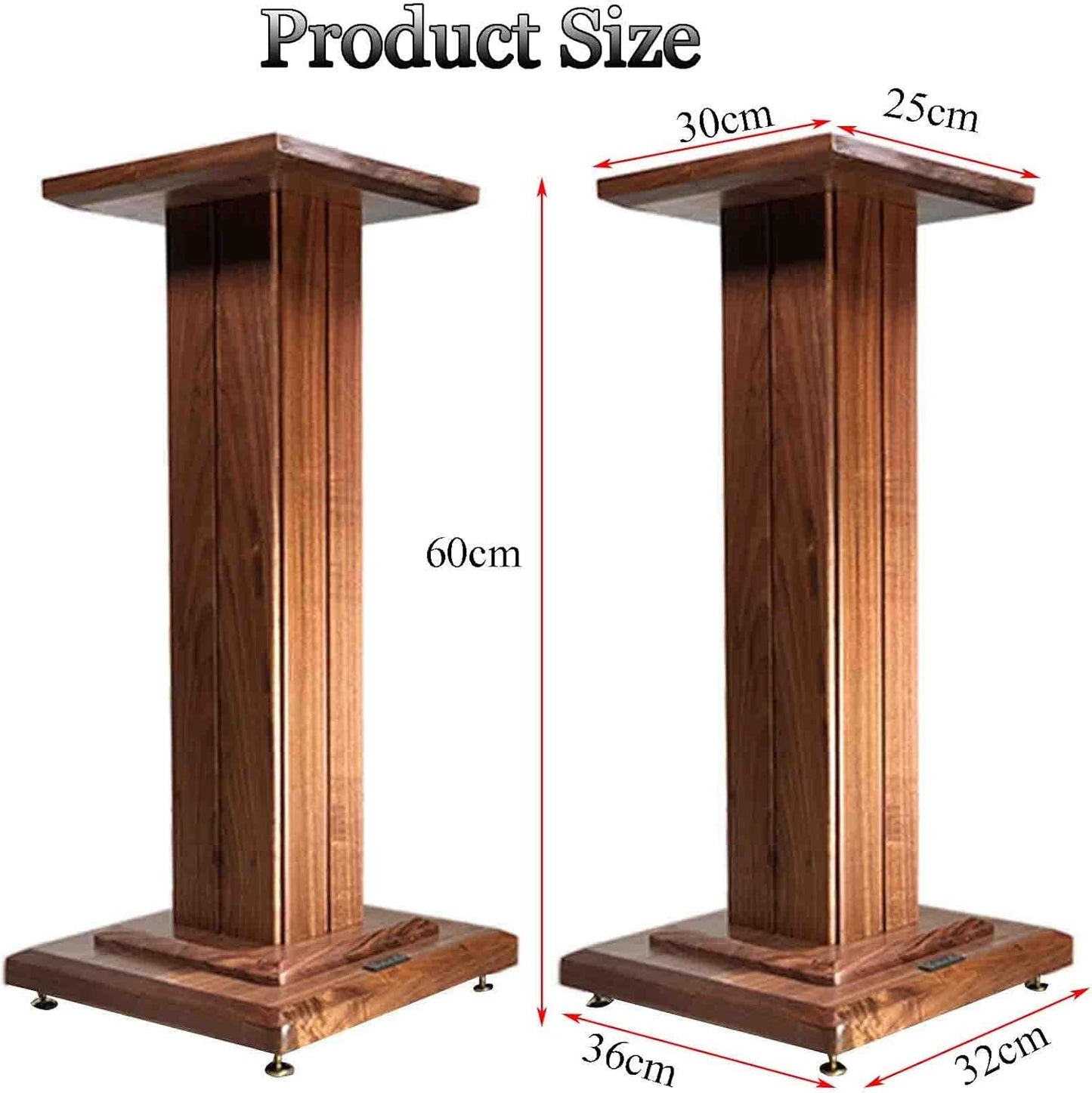 Speaker Stands 1 Pair of Solid Wood Audio Stands Home Theatre HiFi Audio Stands Floor Standing Audio Stands Load-Bearing Solid Not to Hurt The Equipment Support Strong