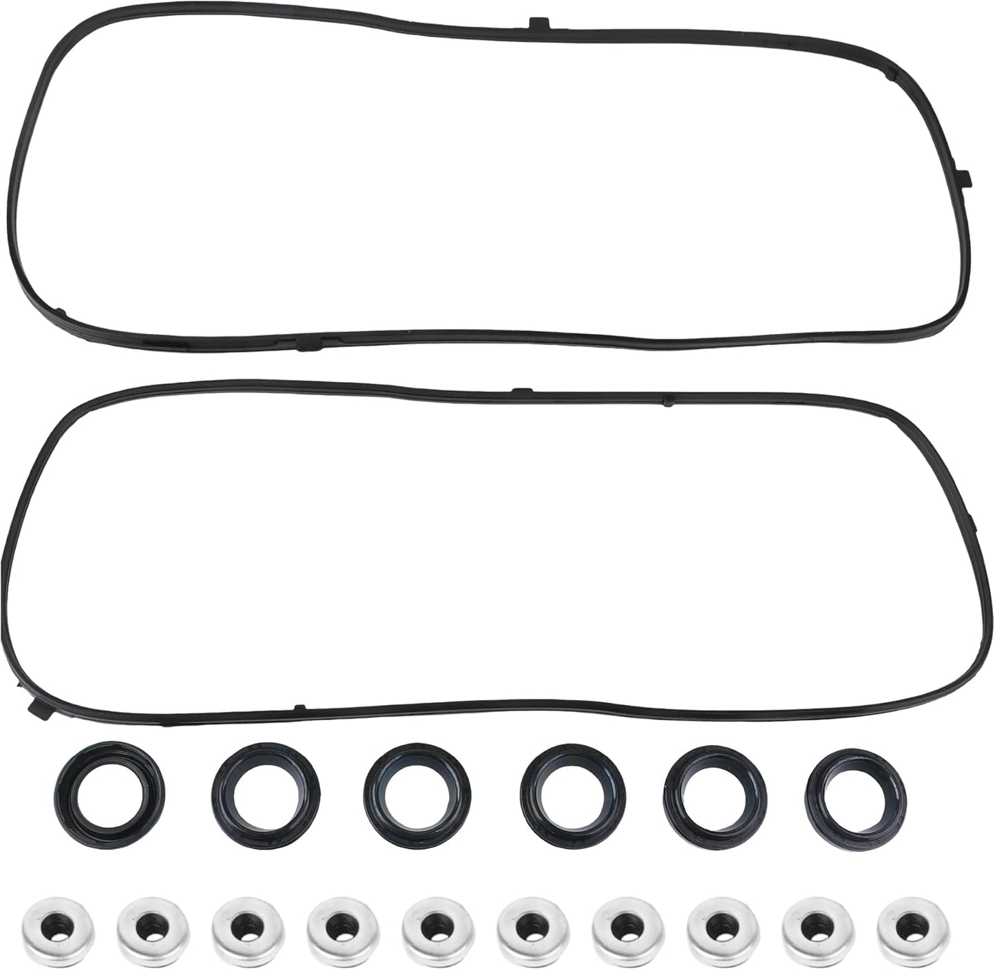 VS50607R Engine Valve Cover Gasket Set for 2003-2008 Honda Accord Pilot Ridgeline & Acura MDX RLTL & Saturn Vue 3.0L 3.2L 3.5L 3.7L, 2003 2004 2005 2006 2007 2008 2009 2010