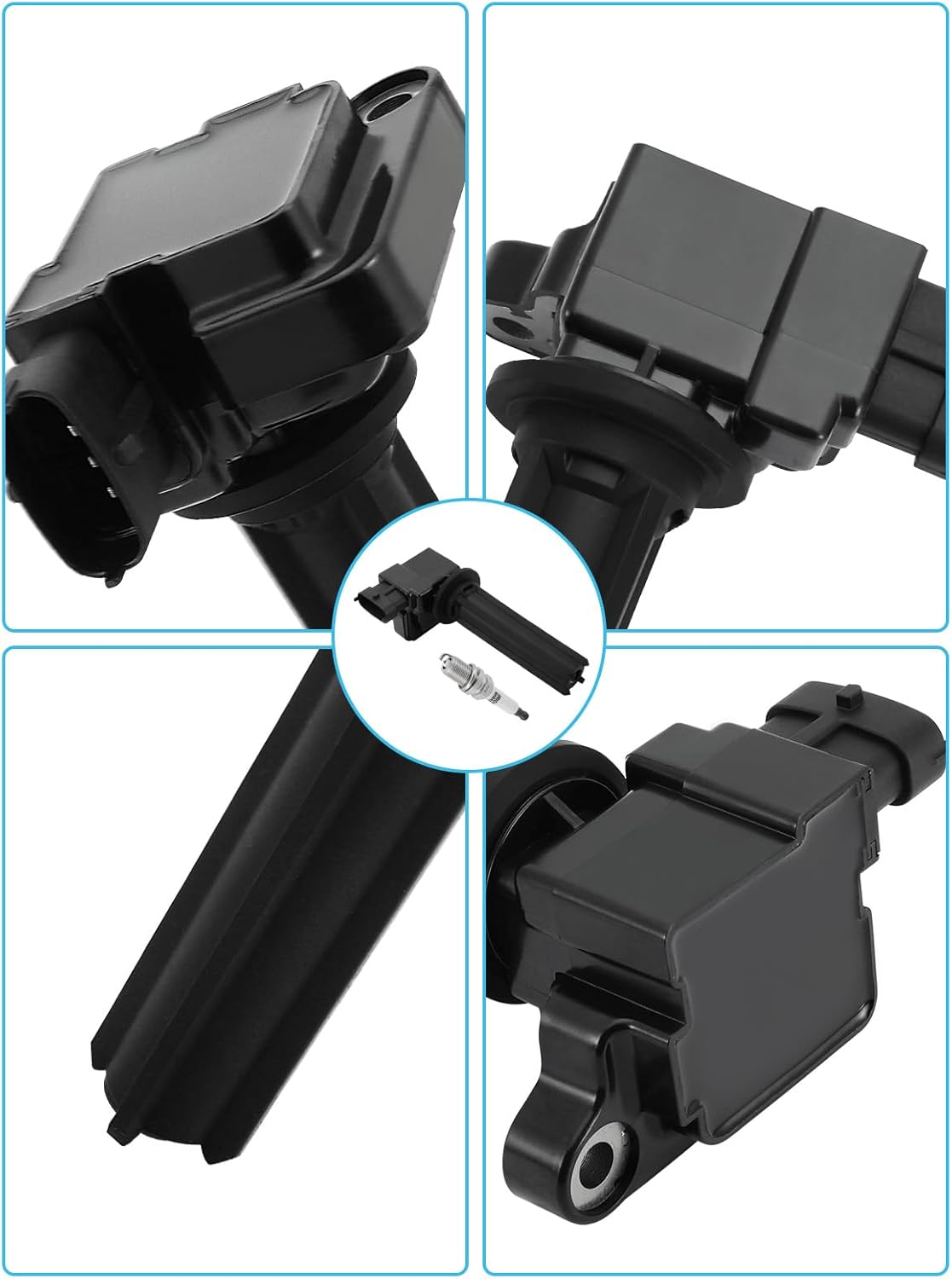 Set of 4 UF526 Ignition Coil Pack & Iridium Spark Plugs (2.0L Only) For Saab 9-3 2004-2011, 9-3X 2010-2011,Replace # 12787707 178-8440 H6T60271