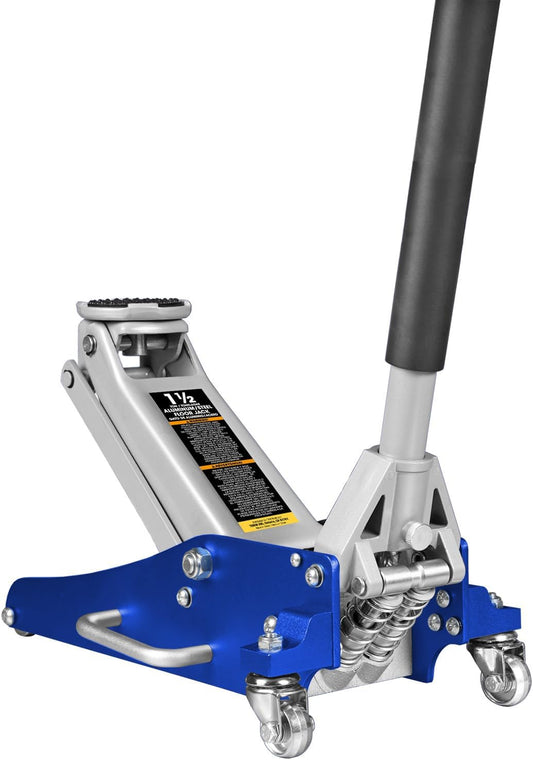 BIG RED Floor Jack 1.5 Ton (3,000 lb) Capacity,Aluminum and Steel Hydraulic Low Profile Car Jack with Dual Piston Quick Lift Pump,Lightweight Racing Floor Jack for Vehicle,Blue