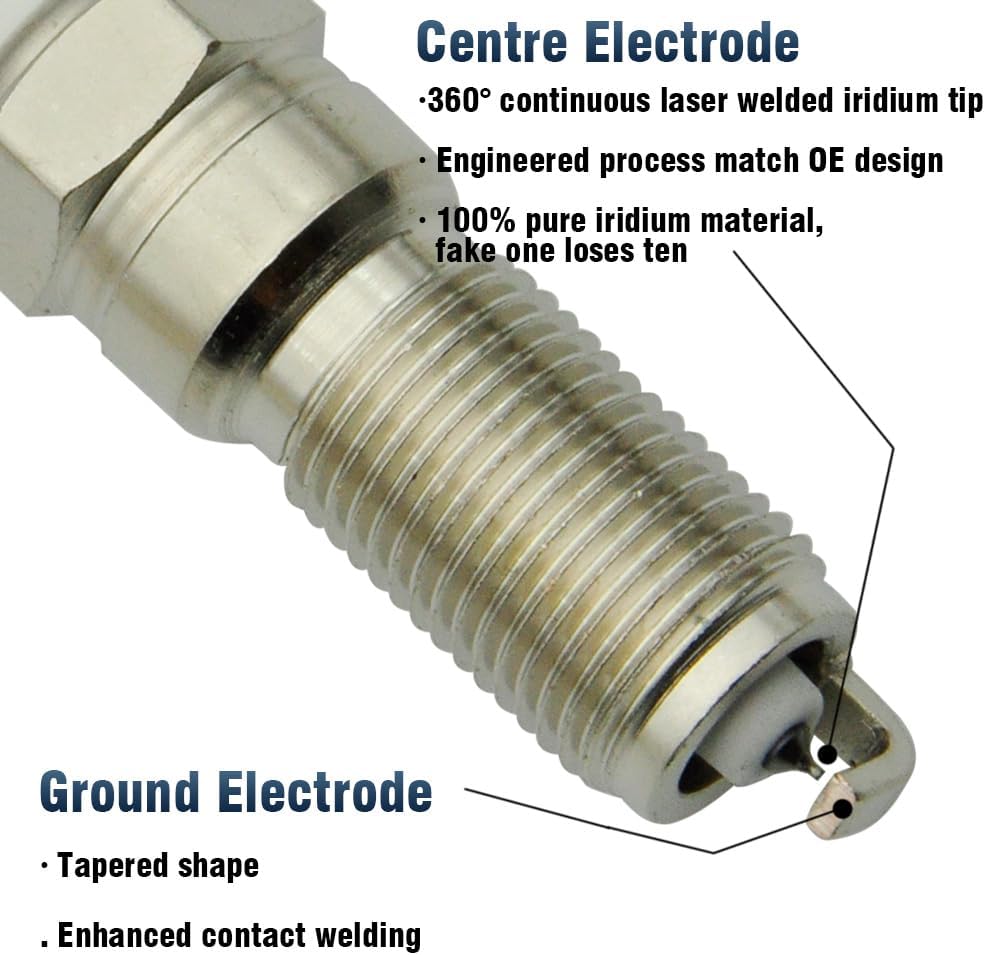 Set of 4 UF670 Ignition Coil with Spark Plug Compatible with 2.0L L4 Ford Edge Escape Explorer Focus Fusion Taurus Mustang Lincoln 2012 2013 2014 2015 2016 2017 2018 2019 Replacement CM5Z12029A DG546