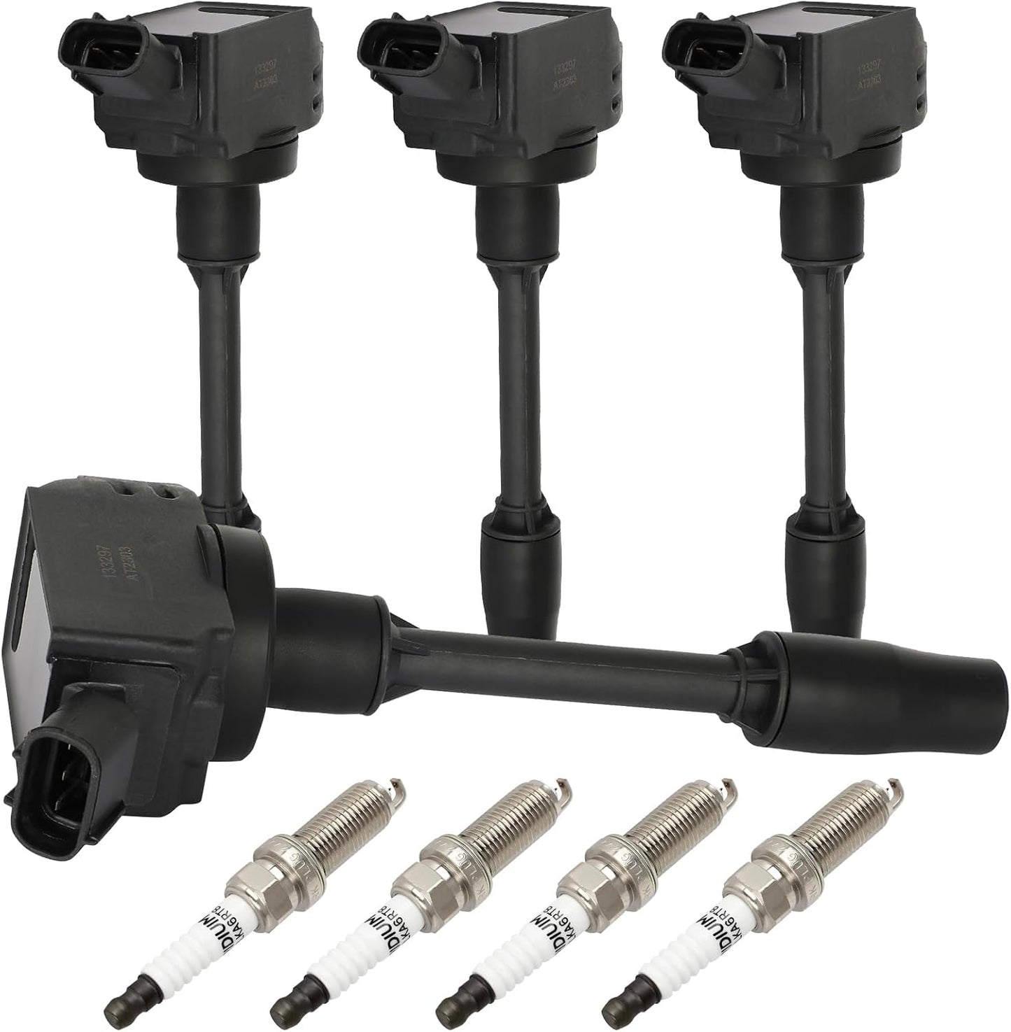 ASAPE 4PCS Ignition Coil Pack UF849 and 4PCS Iridium Spark Plugs Fit for 2019 for Toyota RAV4 2018-2020 for Toyota Camry 2020-2021 for Toyota Highlander