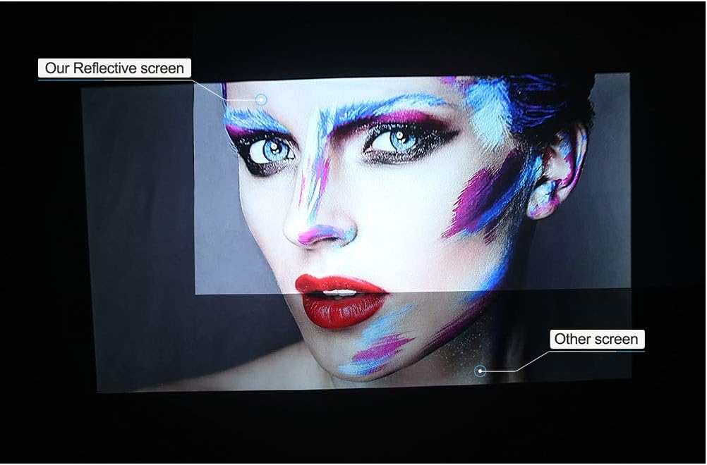 60 84 100 120 133inch Projector Screen High Brightness Reflective Fabric Cloth Projection Screen Anti-Light Screen(60 inch)
