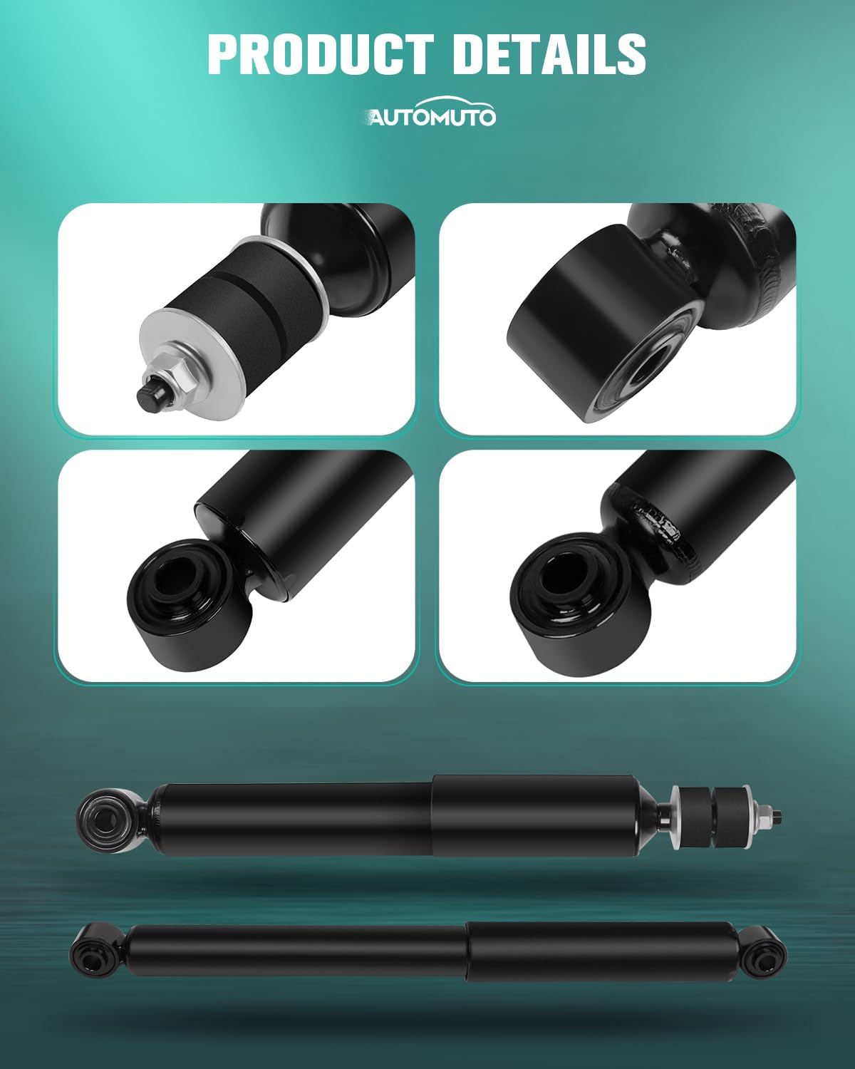 AUTOMUTO 4 Pcs Struts Shock Absorbers Fit for Chevy Silverado 3500,for Chevy Silverado 3500 HD/for GMC Sierra 3500 HD,for Chevy Suburban 2500,for GMC Sierra 3500 - OE 344383 344384 - Front Rear