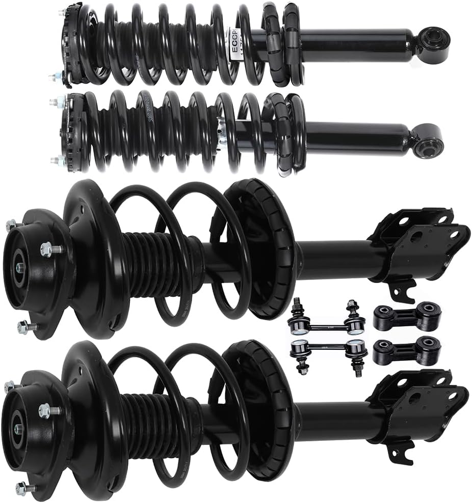 Struts Shock suspension kit for 2000 2001 2002 2003 2004 for Subaru Outback Front and Rear Pair Complete Strut Assembly,Stabilizer Bar Link 8 Pcs, 1345398 172243 172242 K80426 K80693