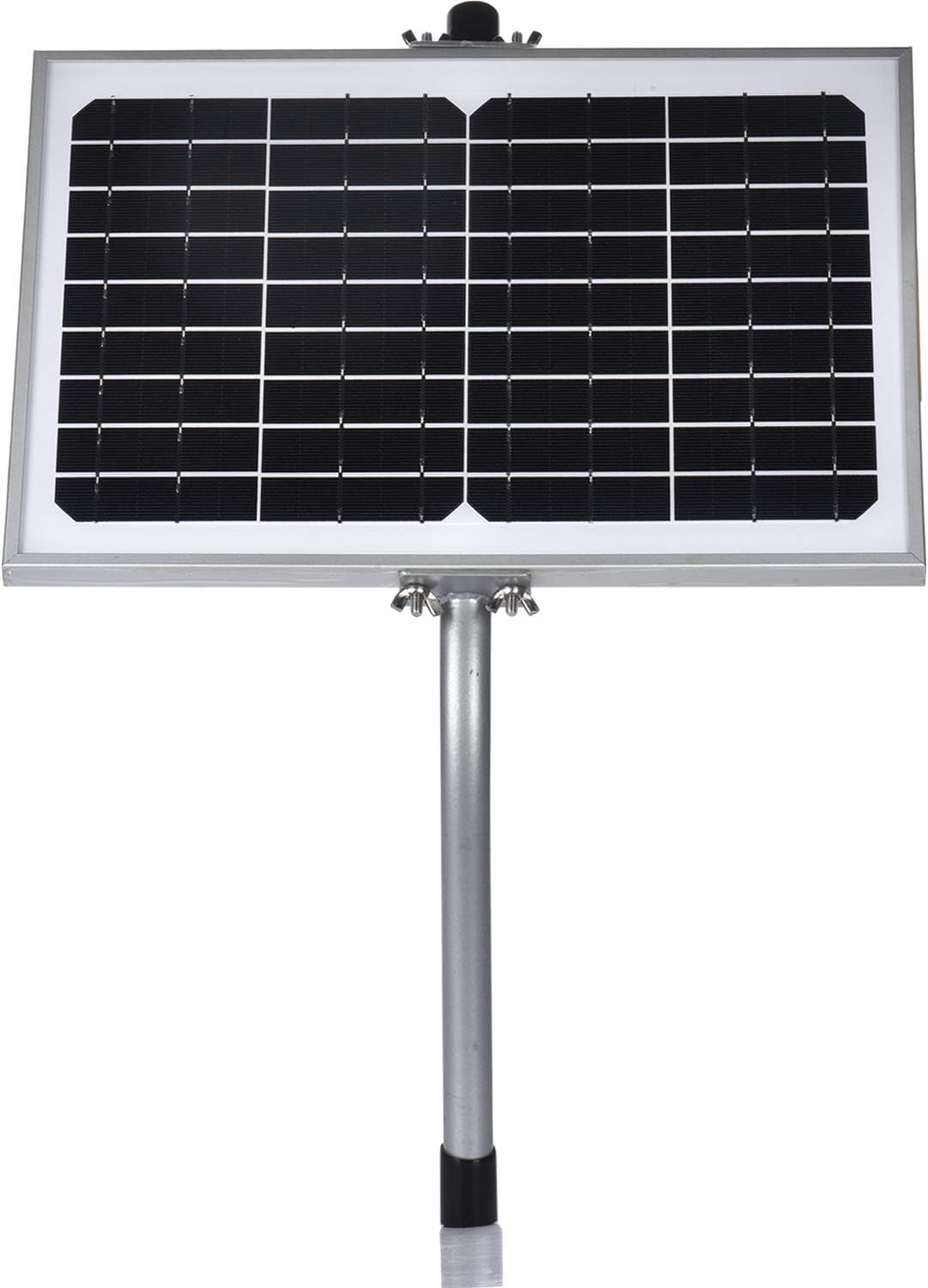 SUNER POWER 10 Watt Solar Panel Powered Charger Kit + Tubular Mount Bracket for Automatic Gate Opener, Electrical Fence, etc