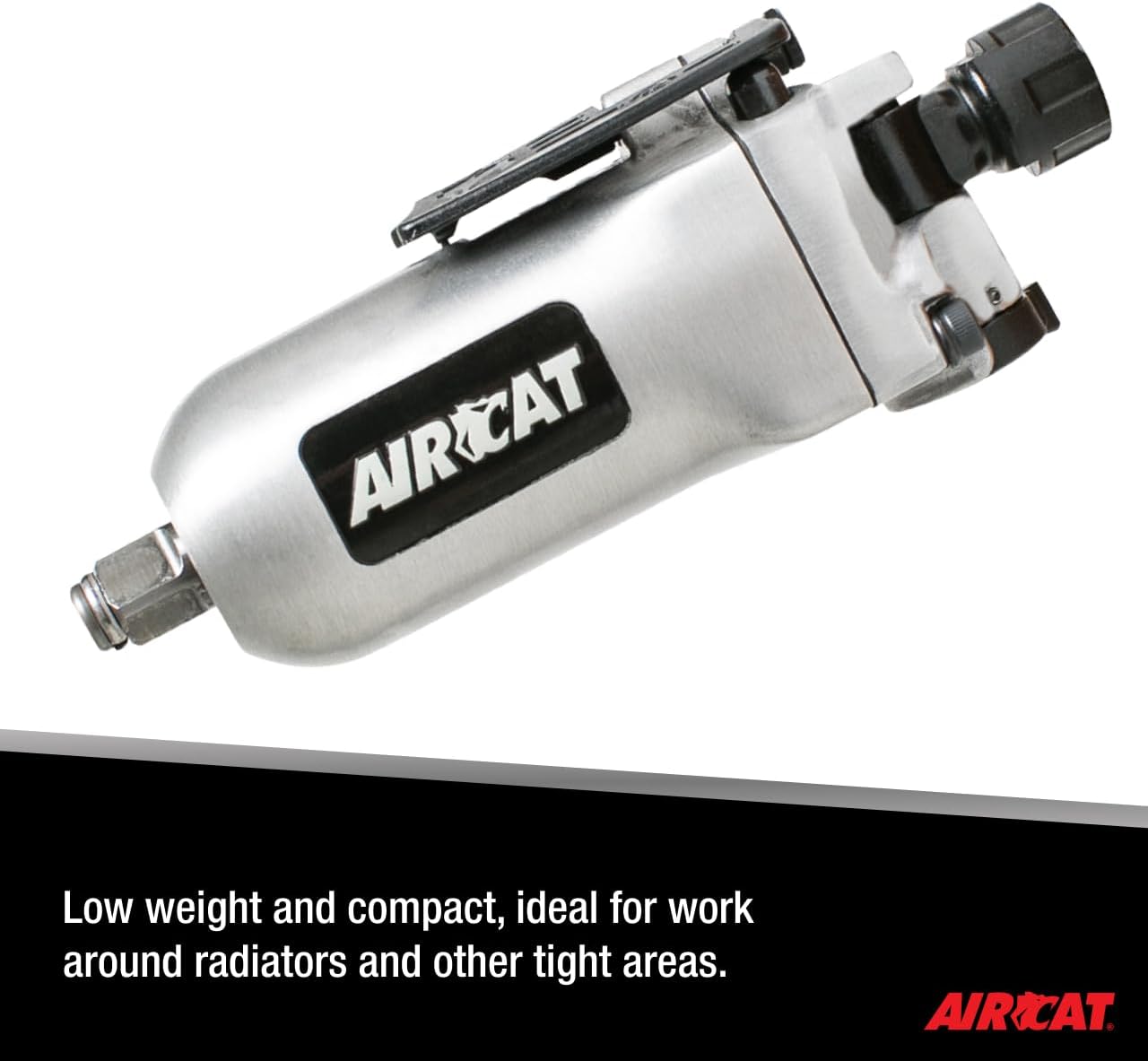AIRCAT Pneumatic Tools 1320: 3/8-Inch Butterfly Impact Wrench with Built-In Air Inlet 100 ft-lbs of Torque